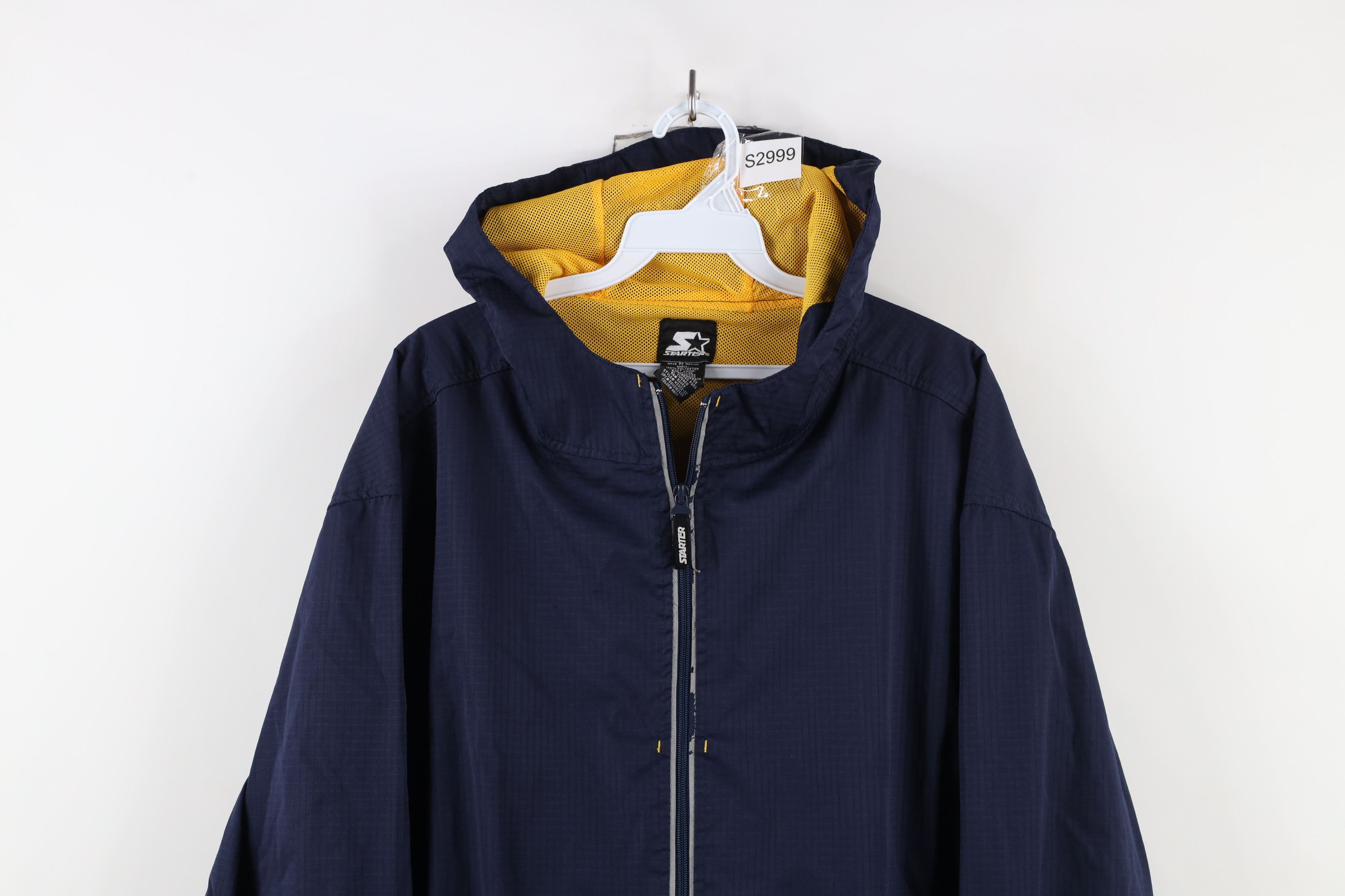 Starter × Vintage Vintage 90s Starter Reflective Half Zip Anorak Jacket Blue Size US M / EU 48-50 / 2 - 2 Thumbnail