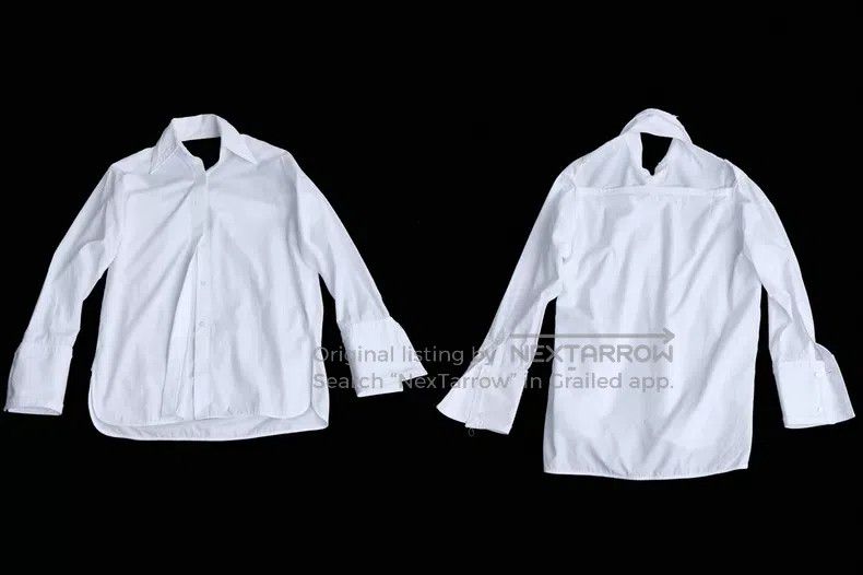 Helmut Lang Helmut Lang Backless Deconstructed White Shirt Size XS / US 0-2 / IT 36-38 - 8 Thumbnail