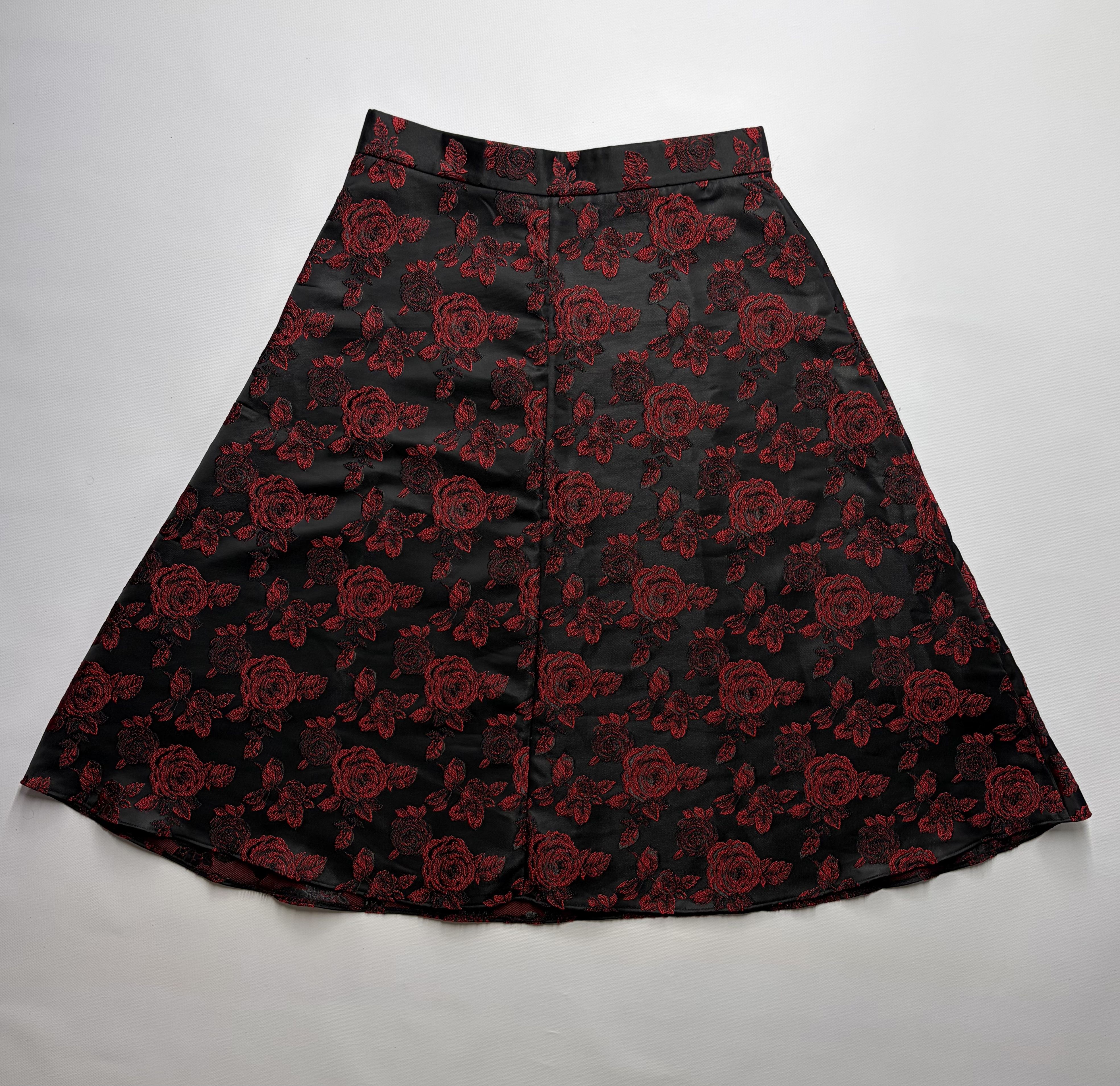 Vintage Women's Printed Flared Skirt Size 36" / US 14 / IT 50 - 4 Thumbnail
