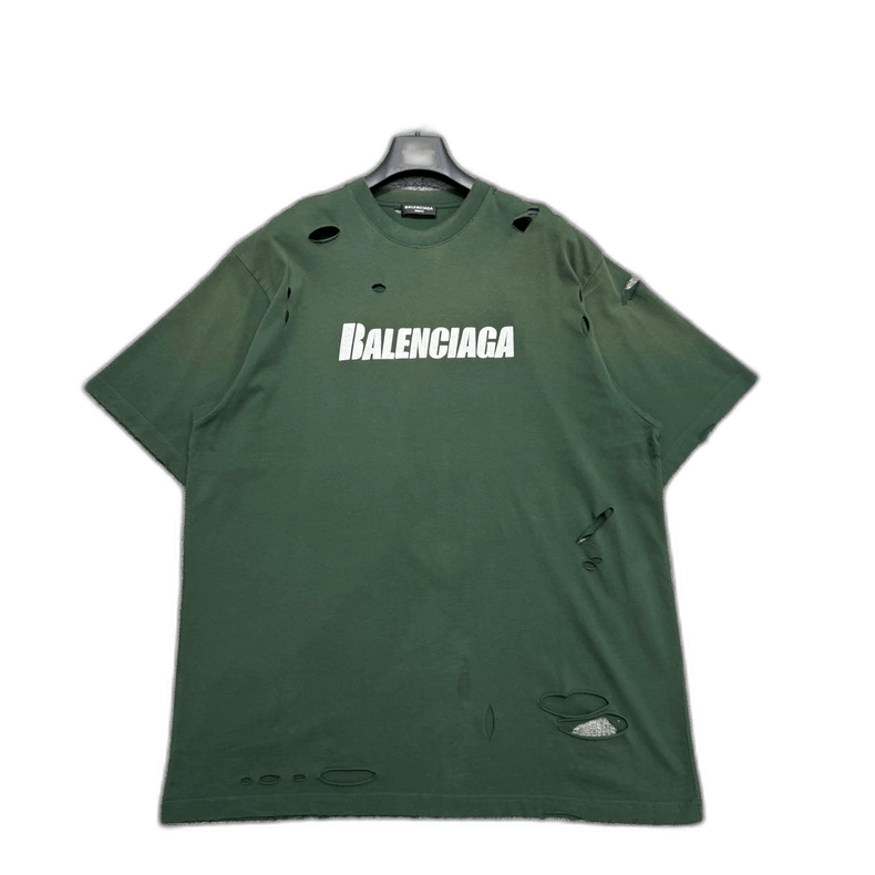 Balenciaga Balenciaga Short Sleeve Distressed T-Shirt-yf Size US S / EU 44-46 / 1 - 1 Thumbnail