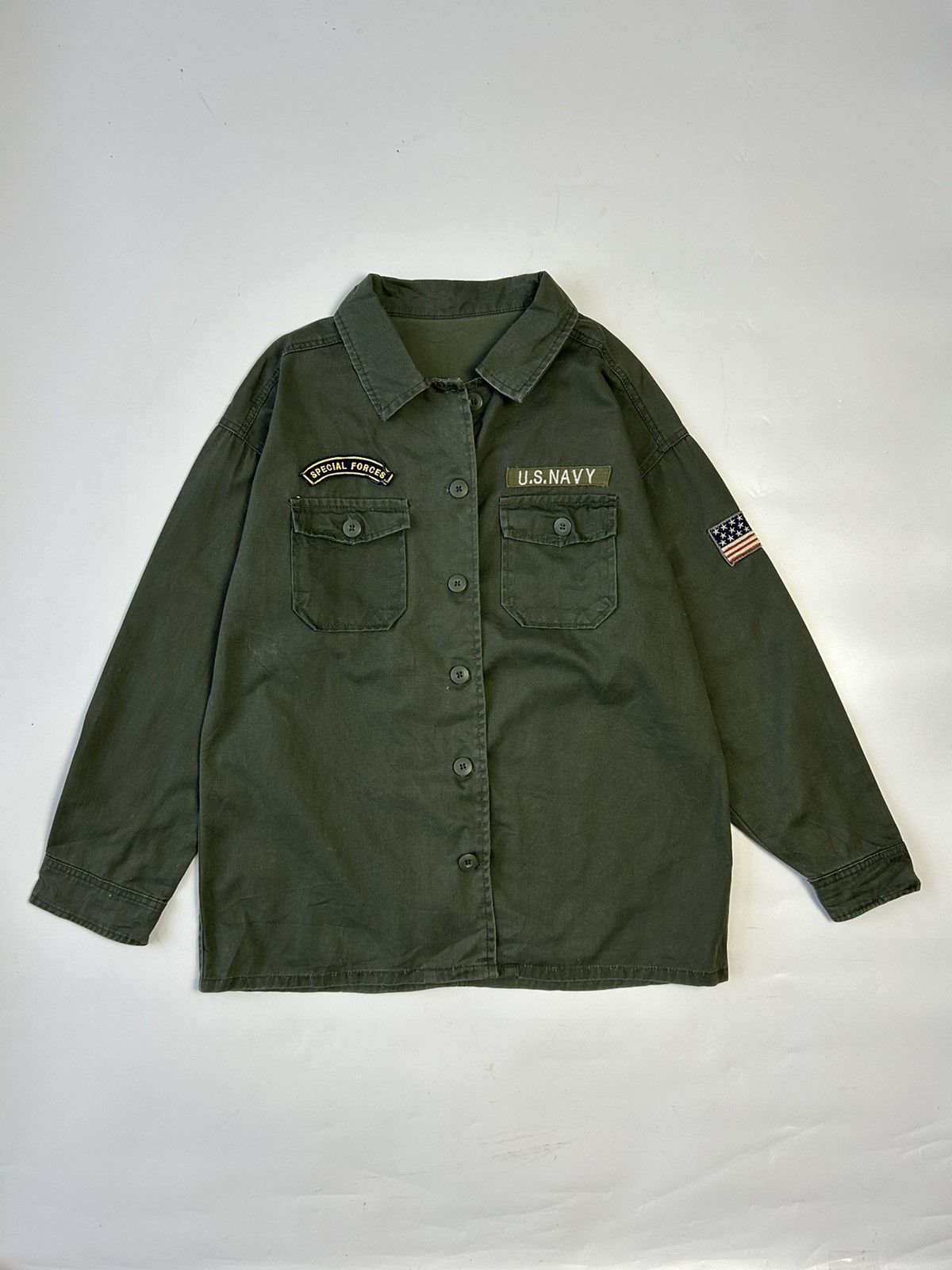 Japanese Brand GORGE MILITARY STYLE BUTTON UP COTTON WORK JACKET Size US S / EU 44-46 / 1 - 1 Thumbnail