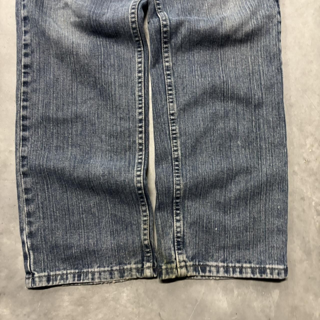Japanese Brand × Vintage Crazy Vintage Y2K/2000s Grunge Dark Wash Denim Jeans! Size US 32 / EU 48 - 6 Thumbnail