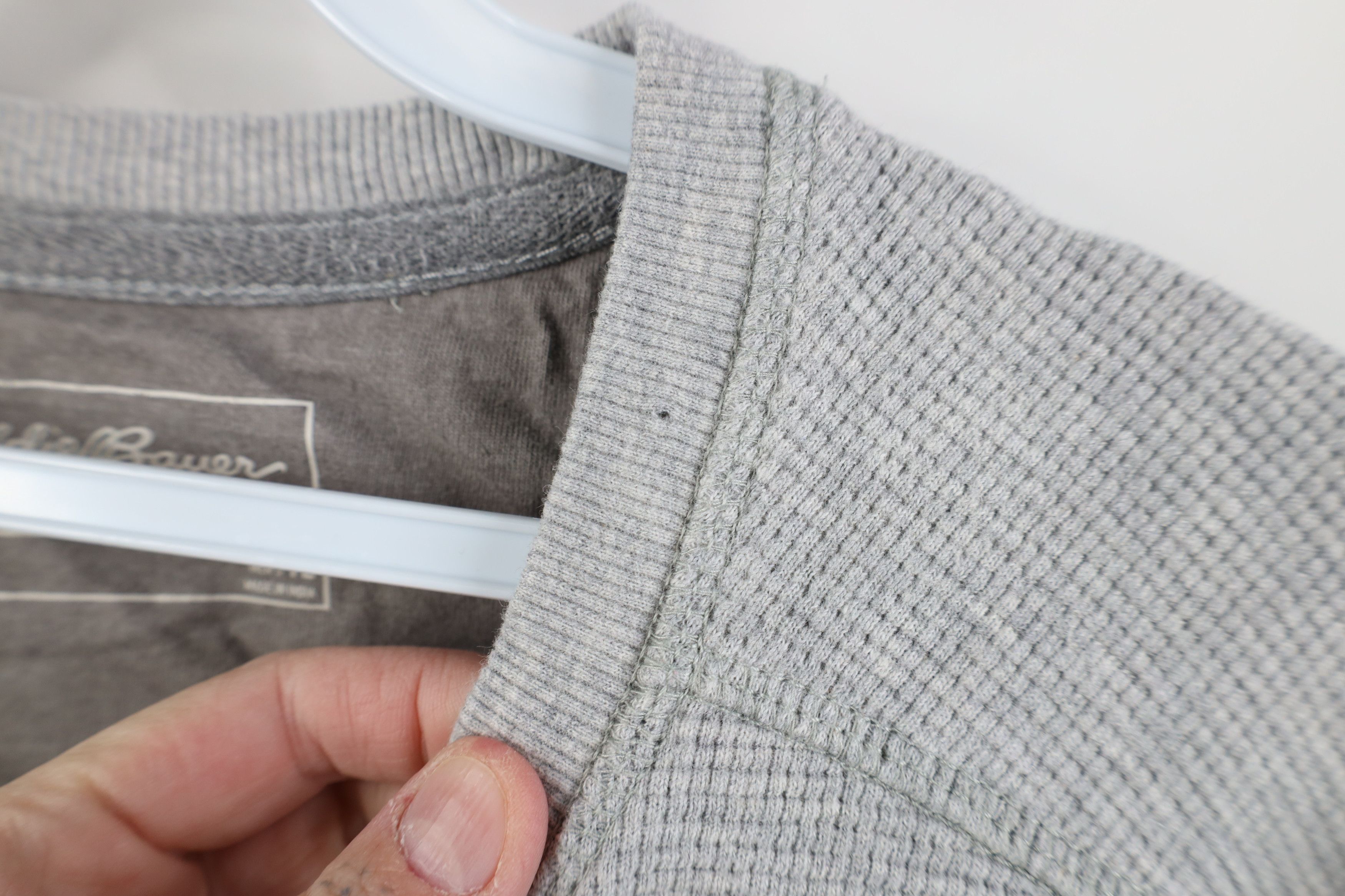 Eddie Bauer Vintage Eddie Bauer Waffle Knit Long Sleeve T-Shirt Gray Size US L / EU 52-54 / 3 - 4 Thumbnail