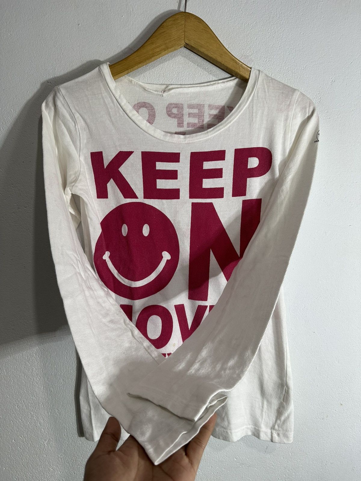 Japanese Brand Trashed KEEP ON MOVIN SMILEY FACE LONG SLEEVE TEE Size S / US 4 / IT 40 - 5 Thumbnail