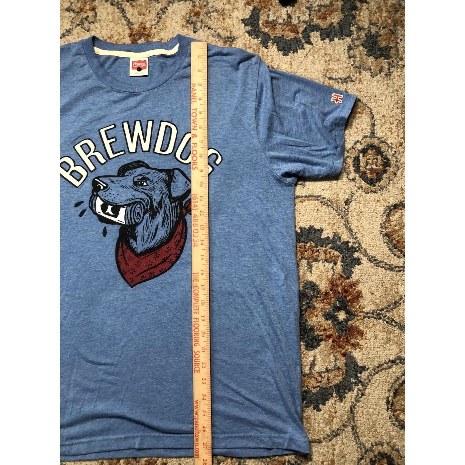 Vintage Homage BrewDog Shirt Mens L Blue Graphic Tee Crewneck Size US L / EU 52-54 / 3 - 5 Thumbnail