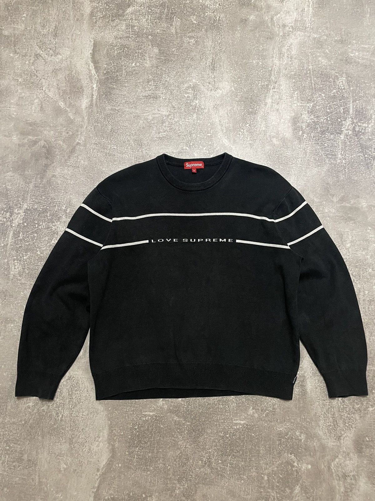 image of Hypebeast x Supreme Love Sweatshirt Crewnek in Black, Men's (Size Medium)