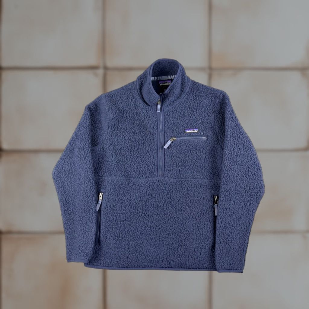 Patagonia Patagonia Sweater Pullover Fleece Womens Size M Blue Retro Pile Jacket Collared Long Sleeve Regular Closet Shirt Size M / US 6-8 / IT 42-44 - 1 Thumbnail