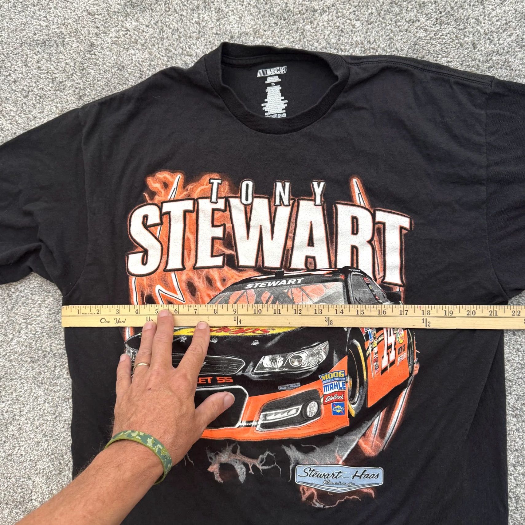 NASCAR Tony Stewart Shirt Mens XL Black NASCAR 14 Chevrolet SS Racing Graphic Tee Size US XL / EU 56 / 4 - 3 Thumbnail