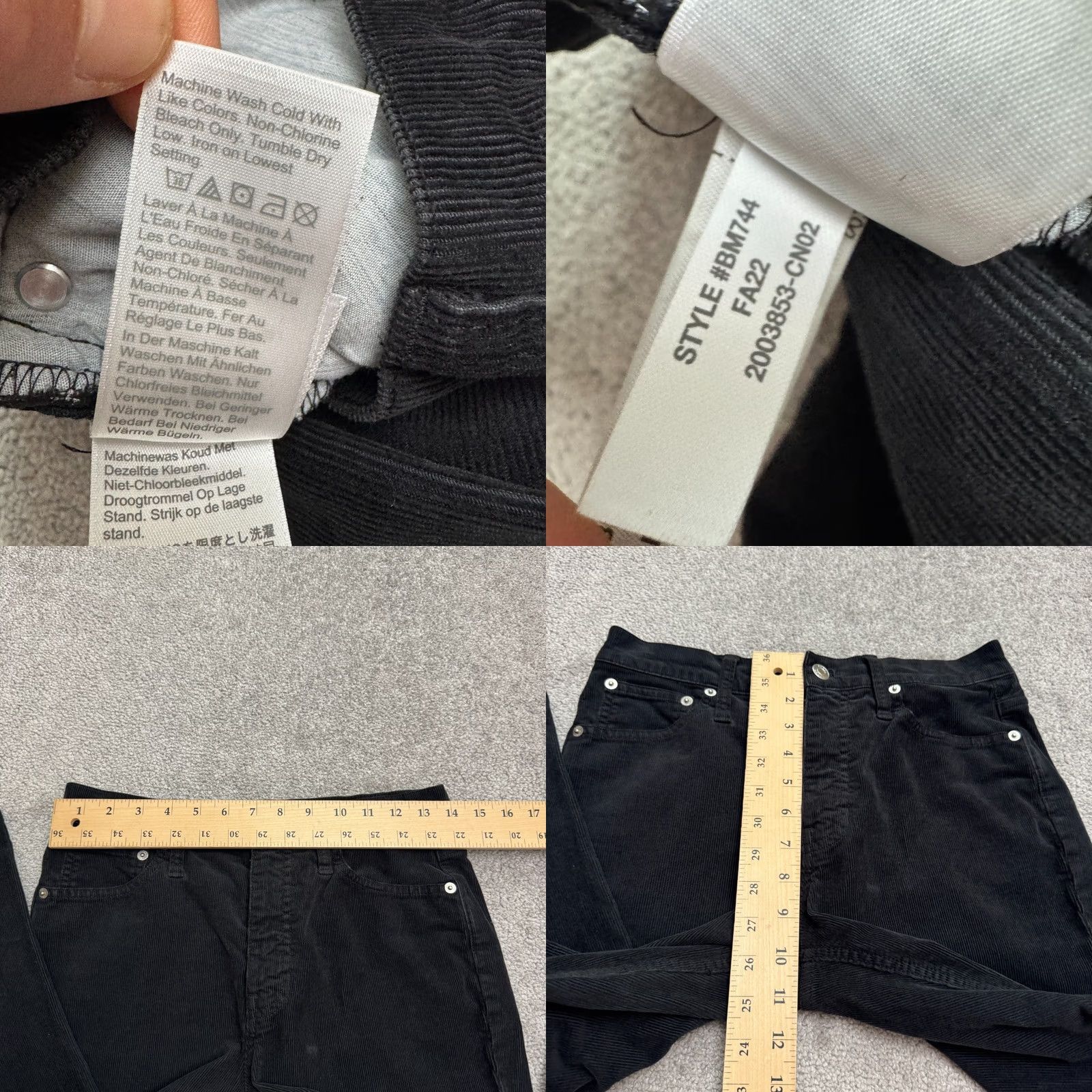 J.Crew J. Crew Black High Rise Corduroy Pants Bootcut Women 27 Petite Regular Stretch Casual Vintage: No Size 27" / US 4 / IT 40 - 8 Thumbnail