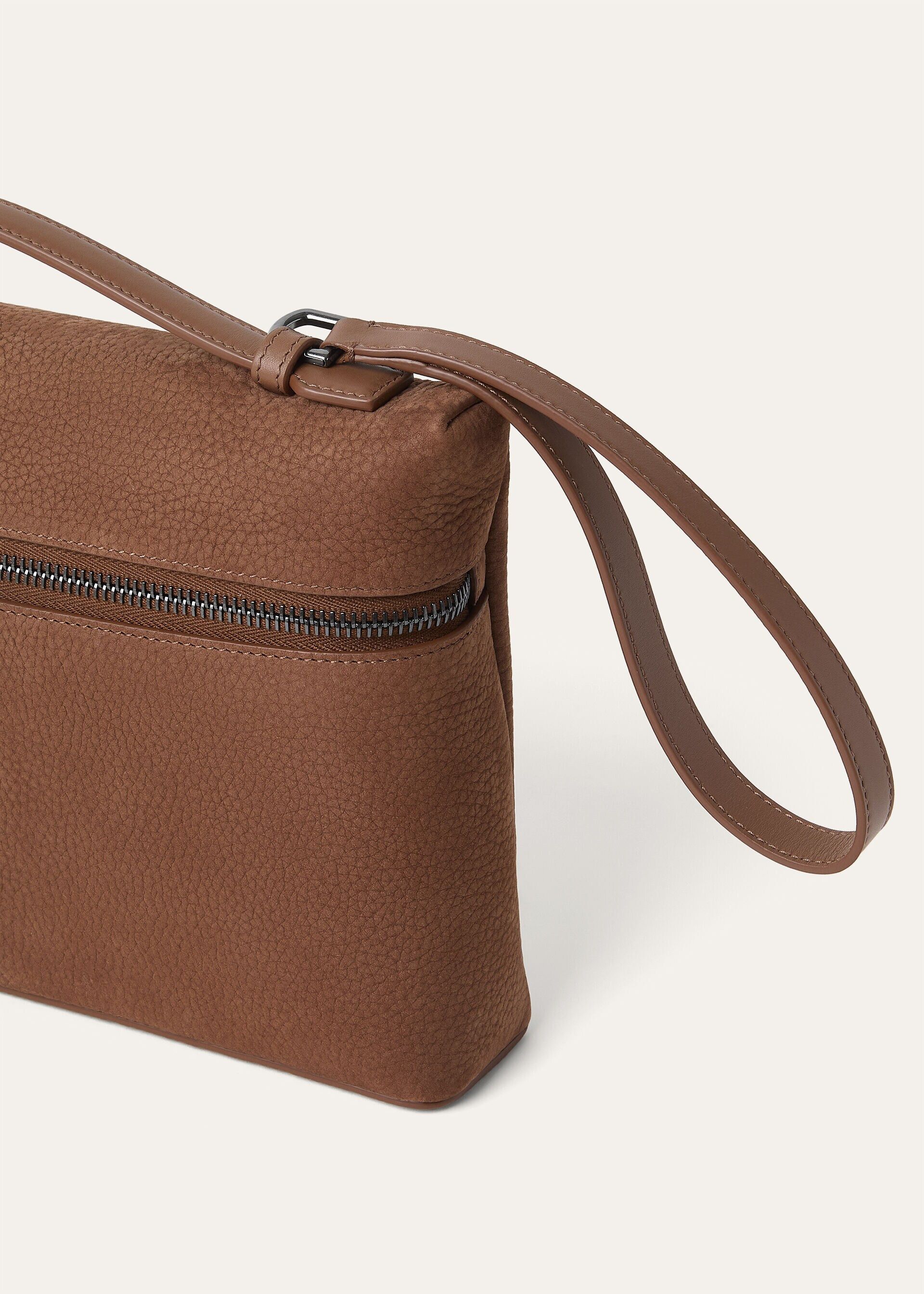 Loro Piana os11x0426 FAP4796 Size: OS / L29 Extra Pouch in Brownie Size ONE SIZE - 4 Thumbnail