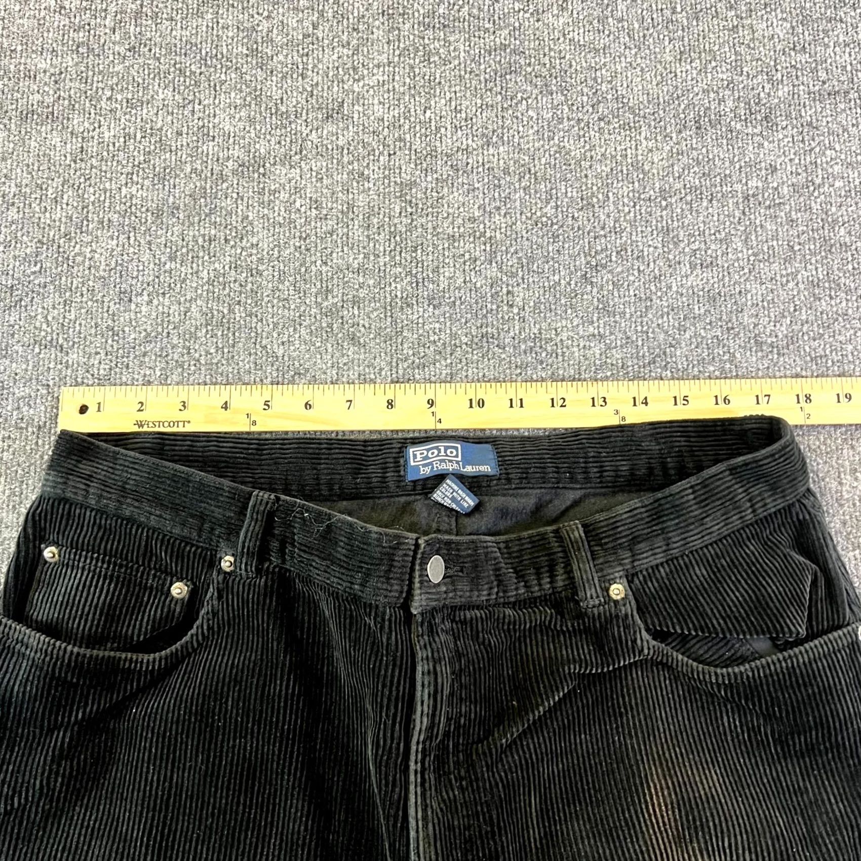 Polo Ralph Lauren Polo Ralph Lauren Pants Mens Black Corduroy Straight Skater Streetwear 38x30 XS? Size US M / EU 48-50 / 2 - 3 Thumbnail