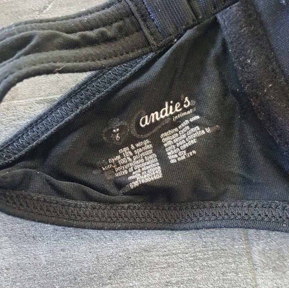 Designer Black White Lace Detailed Bra Size ONE SIZE - 3 Thumbnail