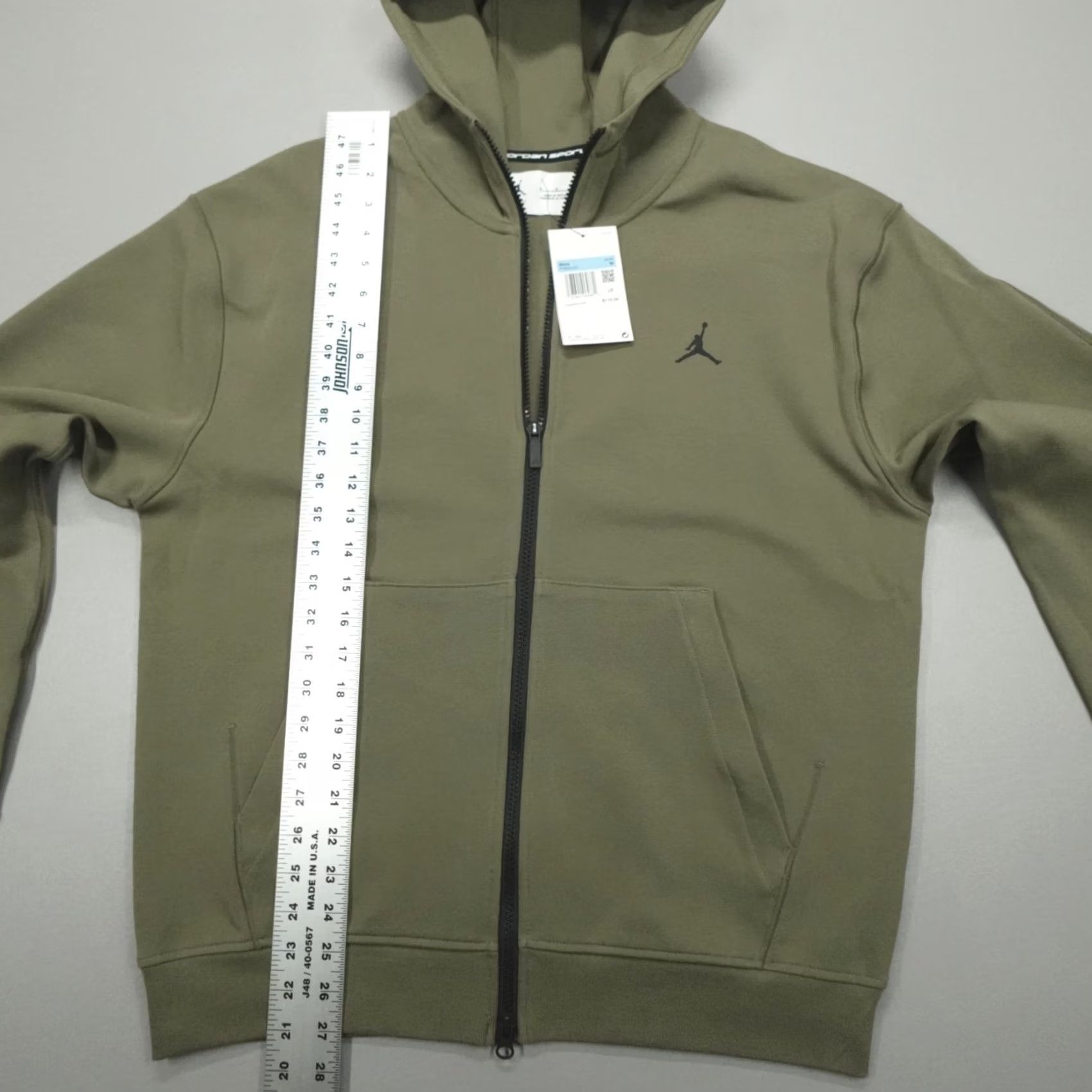 Nike Air Jordan Dri-Fit Sport Hoop Fleece Zip Hoodie Men's M Olive FV8602-222 Size US M / EU 48-50 / 2 - 6 Thumbnail