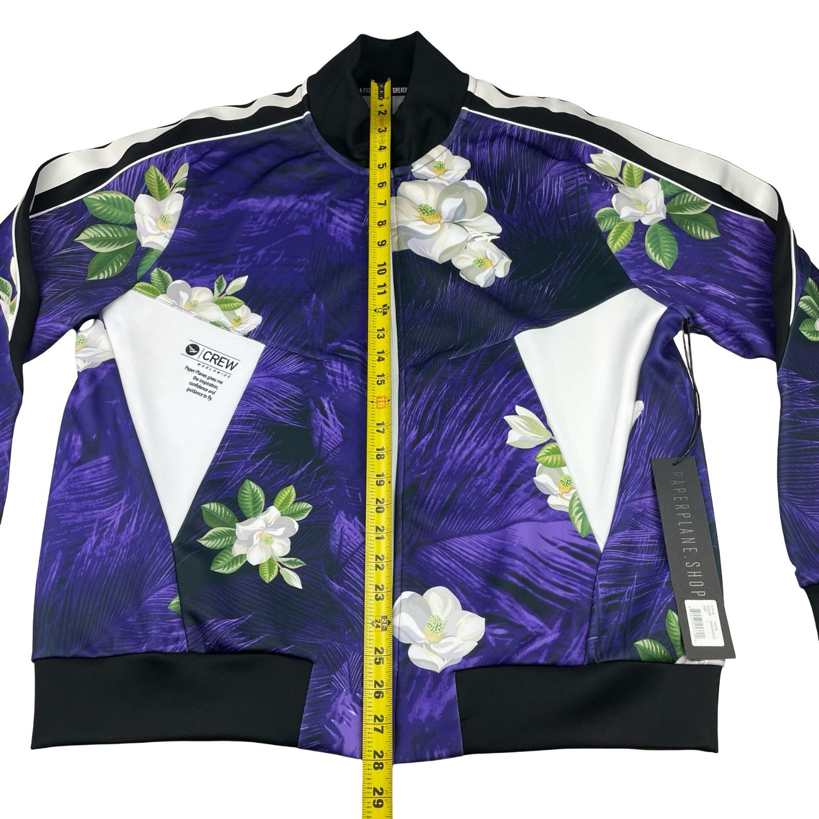 Paper Planes NEW Paperplanes Men's Track Suit Purple Mardigras Floral • L Size US L / EU 52-54 / 3 - 8 Thumbnail