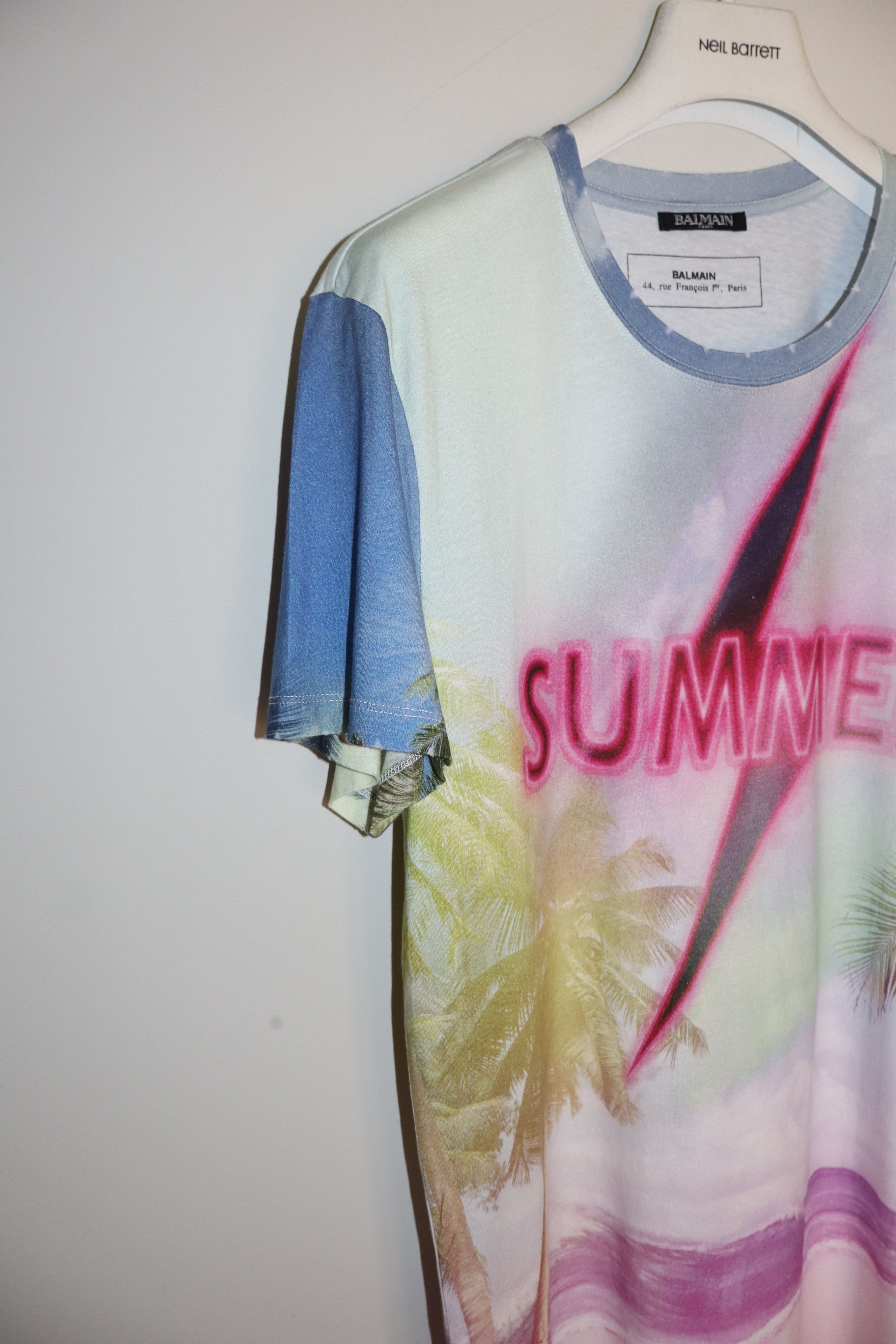 Balmain "summer" print tshirt Size US M / EU 48-50 / 2 - 6 Thumbnail