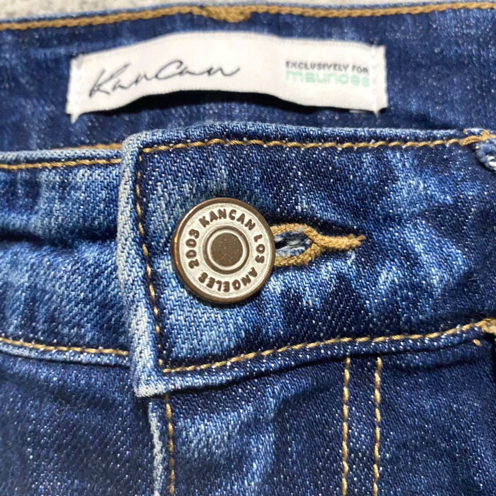 Vintage VINTAGE KanCan Womens Jeans 25 Blue Denim Straight Distressed Mid Rise Medium Wash 5-Pocket Womens Jeans 25 Mens? Size 42" / US 20 - 4 Thumbnail