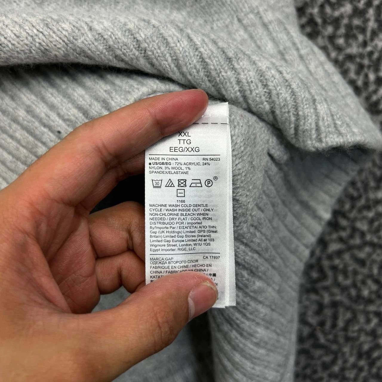 Gap Gap Sweater Women Gray Pullover Knit Turtleneck Wool 2XL Size XXL / US 16-18 / IT 52-54 - 6 Thumbnail