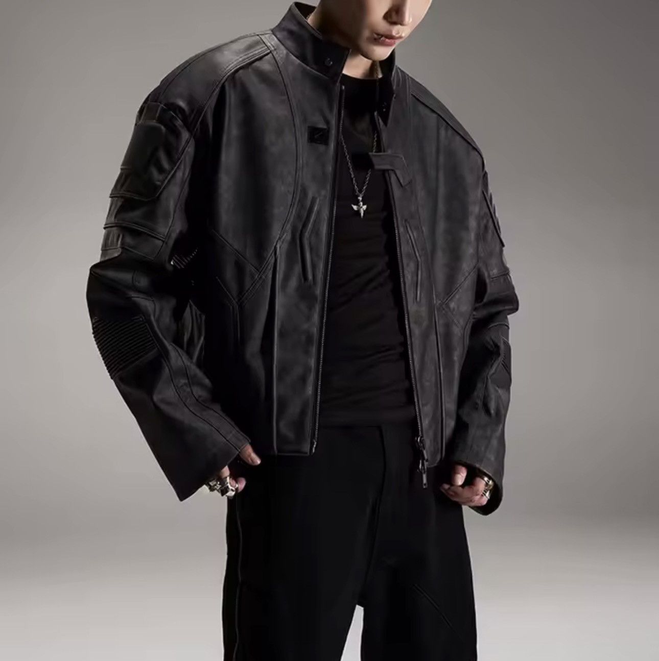 Other Motorcycle Vintage Retro Pu Leather Racer Distressed Jacket Size US L / EU 52-54 / 3 - 2 Thumbnail