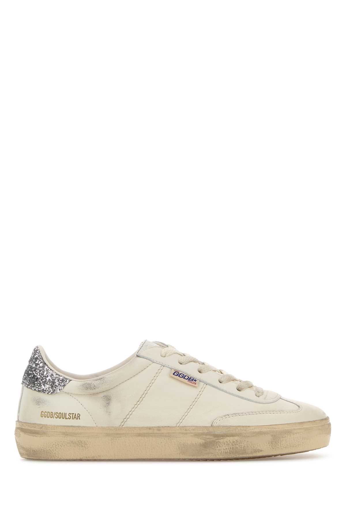 Golden Goose White Leather Soul Star Sneakers Size US 10 / IT 40 - 1 Thumbnail