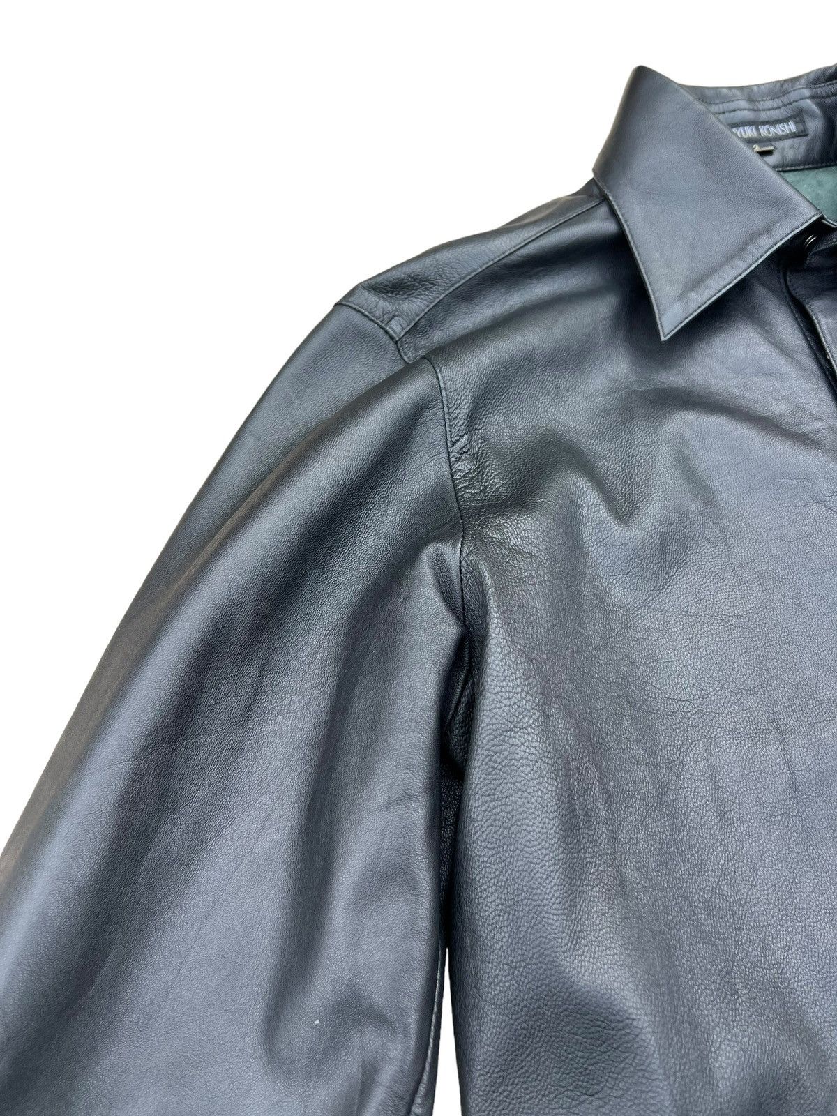 Vintage Vintage Yoshiyuki Konishi Black Sheepskin Leather Shirt Size US M / EU 48-50 / 2 - 8 Thumbnail