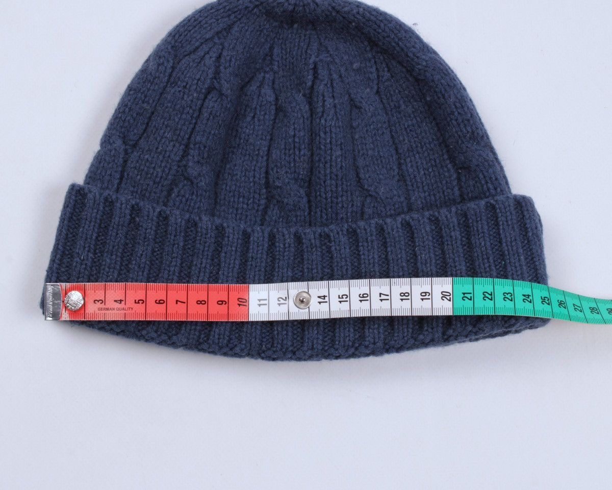 Tommy Hilfiger × Vintage TOMMY HILFIGER Wool Cable Knit Logo Embroidered Beanie Hat Size ONE SIZE - 5 Thumbnail