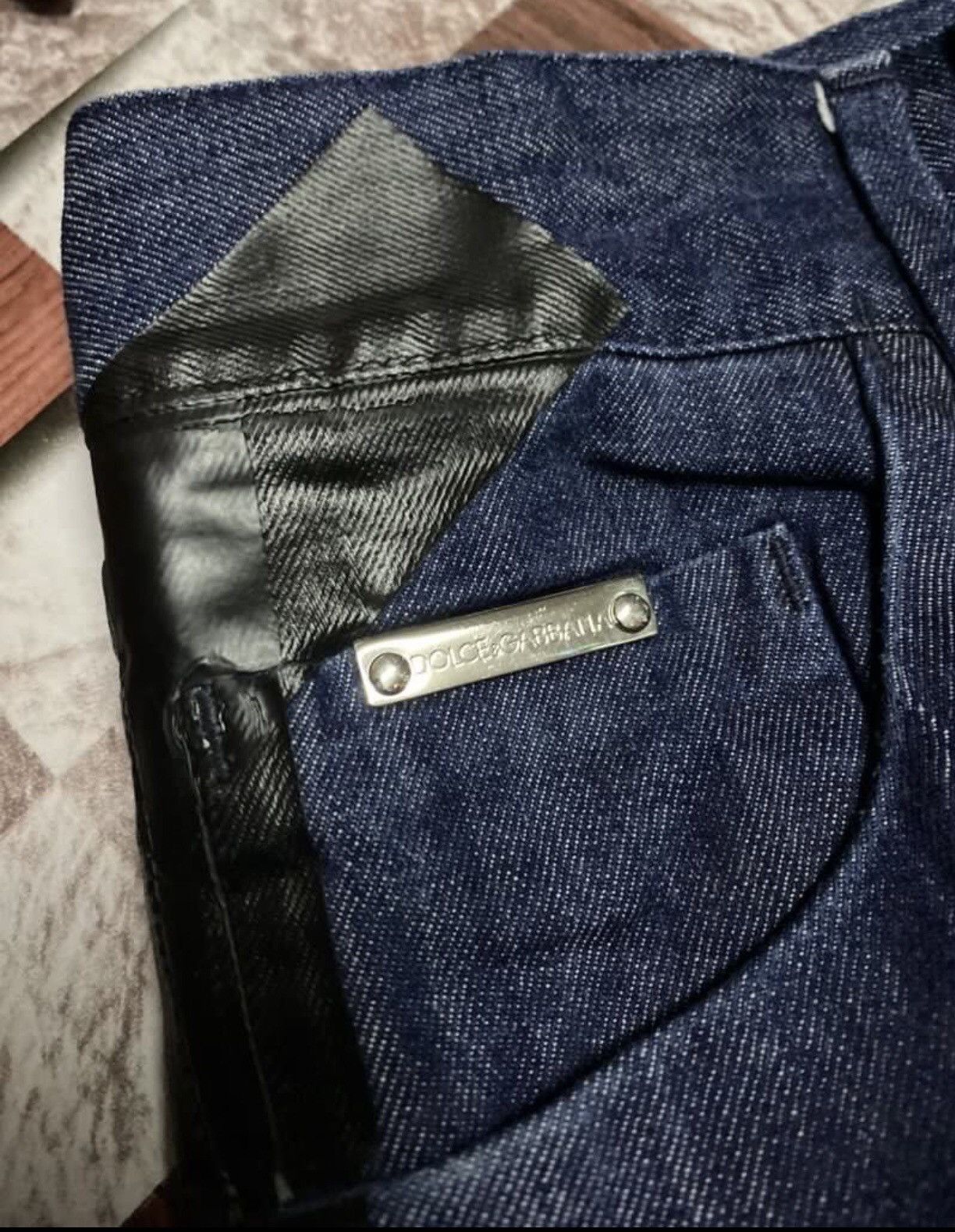 Dolce & Gabbana × Vintage 🔥🔥🔥VTG D&G DENIM MATERIAL SOFT BLACK LINE Size US 38 / EU 54 - 10 Thumbnail