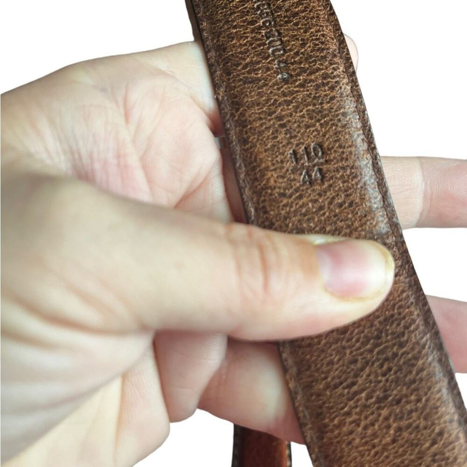 Fossil Vintage Fossil leather Golf Theme belt 44” Size 44 - 6 Thumbnail
