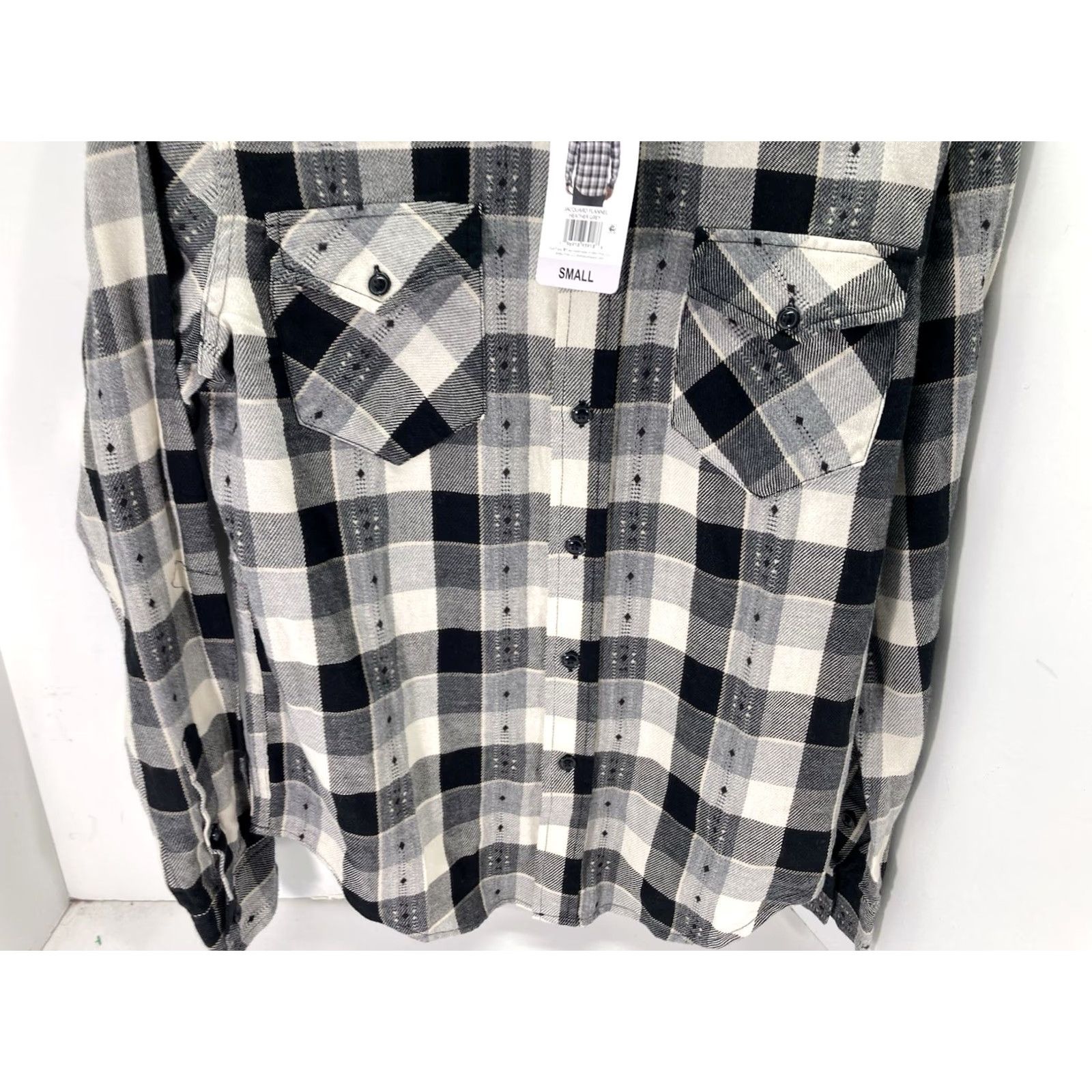 Frye Frye Jacquard Flannel Shirt Men Size S Black Plaid Long Sleeve Button-Up NWT Size US S / EU 44-46 / 1 - 3 Thumbnail