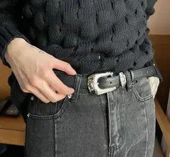 VIBE Western Sryle Carved Buckle Belt Size ONE SIZE - 6 Thumbnail