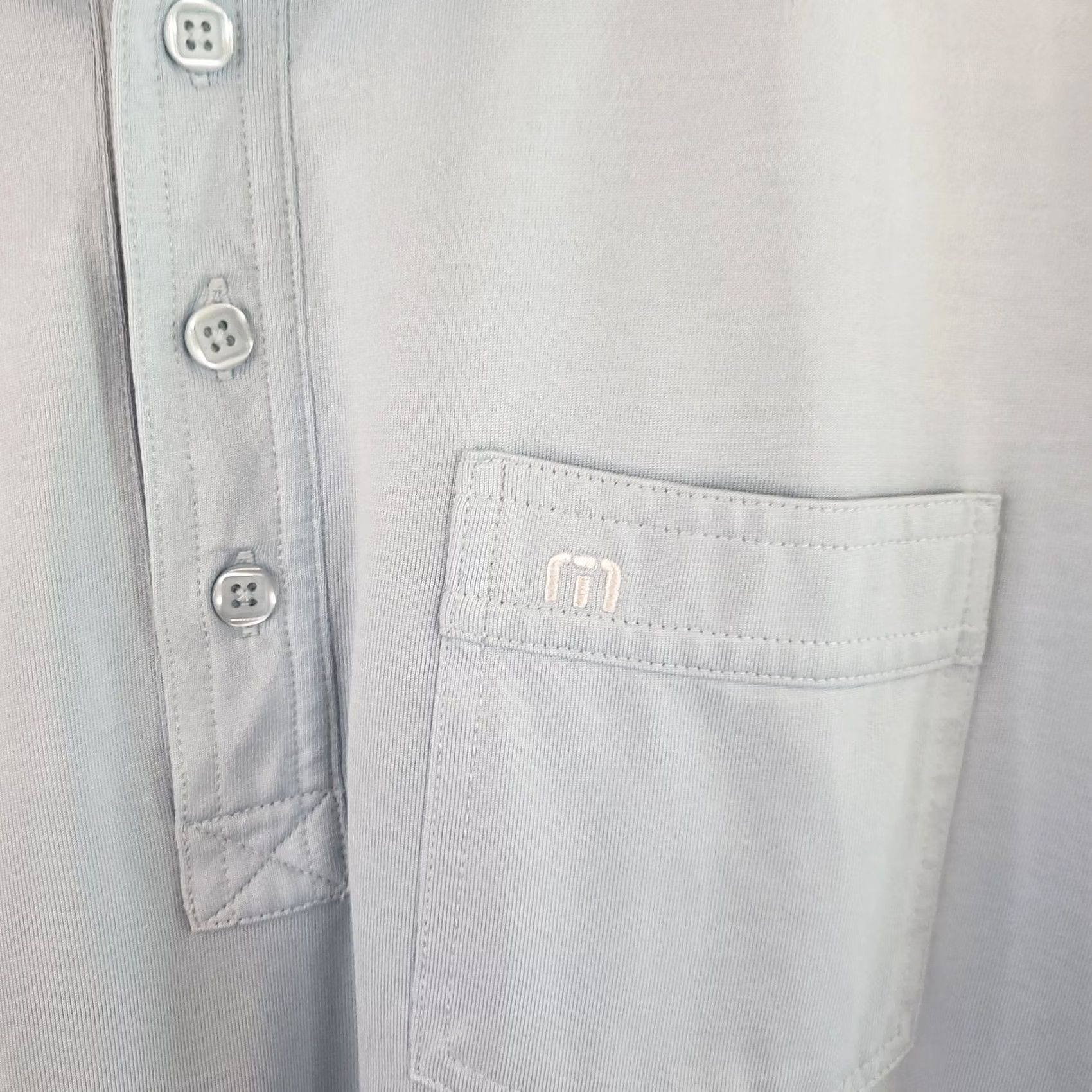 TravisMathew Travis Mathew Mens M Polo Shirt Short Sleeve Collared Logo Pima Cotton Poly Blue Black Shirt Mens M Polo Shirt Size US M / EU 48-50 / 2 - 4 Thumbnail