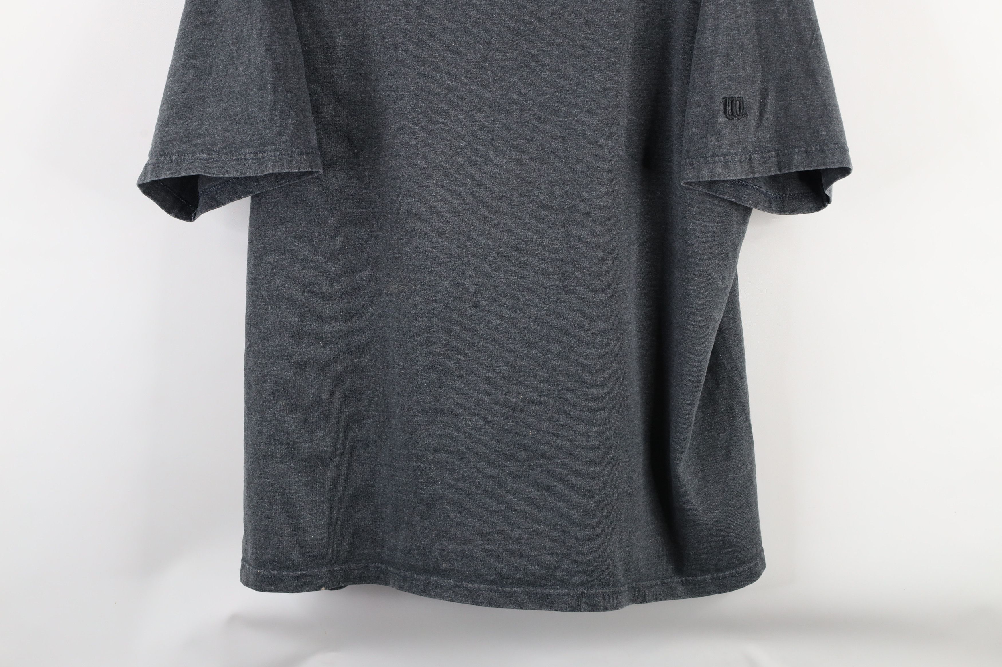 Vintage Vintage 90s Wilson Blank Short Sleeve T-Shirt Heather Gray Size US XXL / EU 58 / 5 - 3 Thumbnail