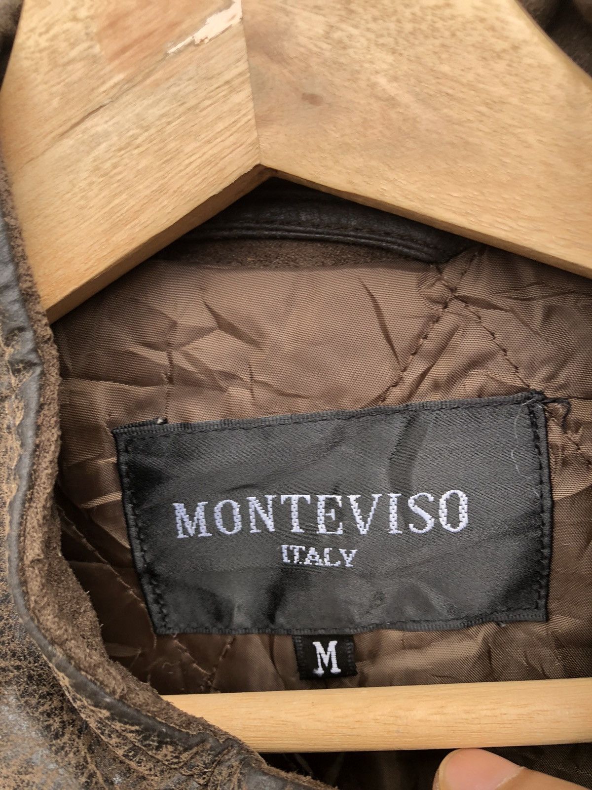Designer Monteviso Italy Designer Leather Jacket Size US M / EU 48-50 / 2 - 5 Thumbnail