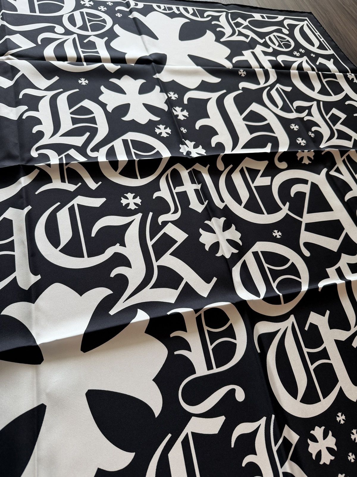 Chrome Hearts Chrome Hearts +CH FU+ All Over Print Silk Scarf Size ONE SIZE - 10 Thumbnail