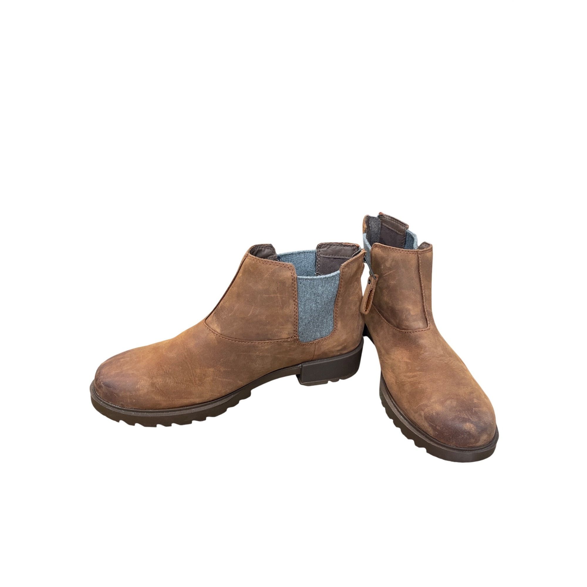 SOREL Sorel Womans brown leather ankle waterproof boots Sz 9.5 SKU Size US 9.5 / IT 39.5 - 2 Thumbnail
