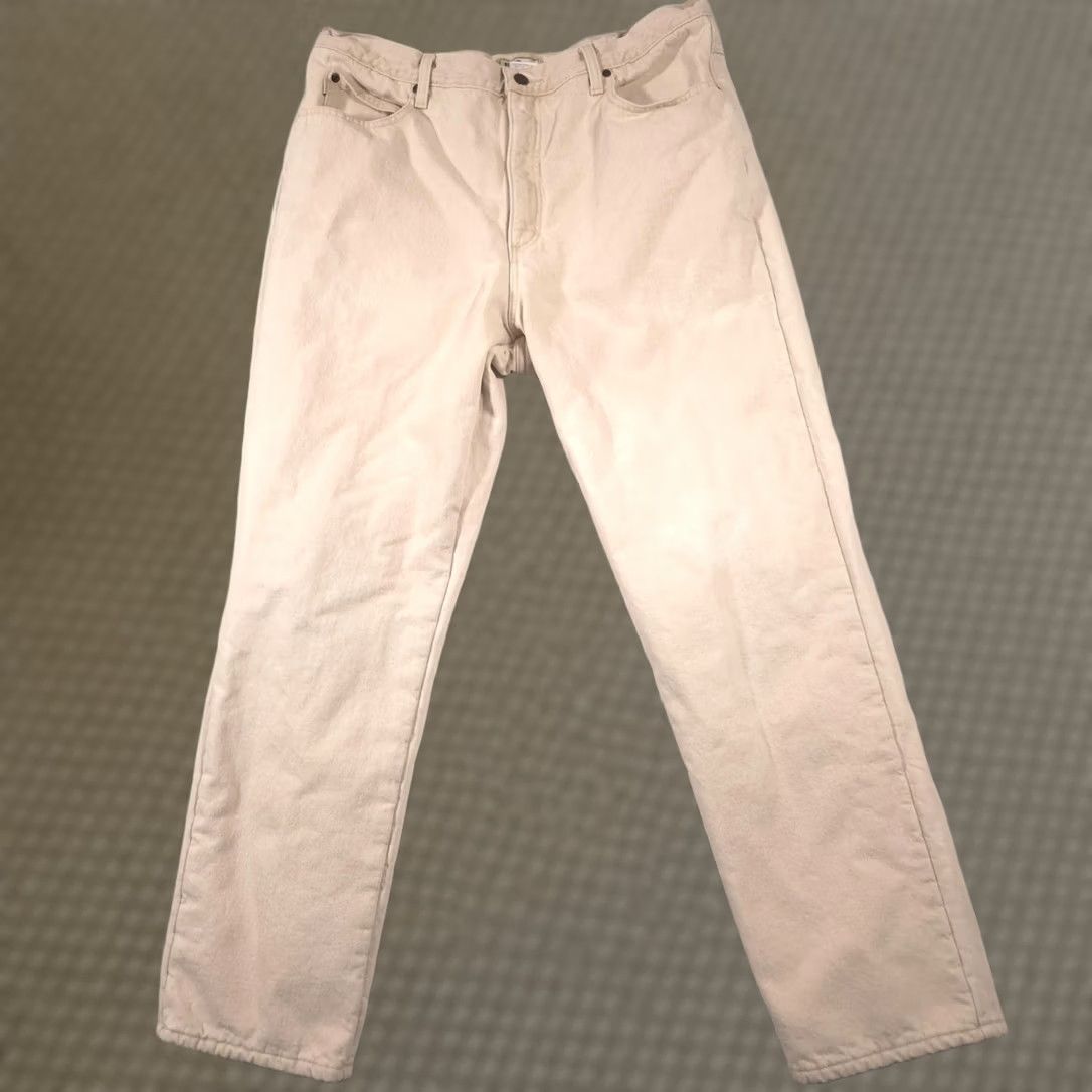 Vintage L.L.Bean Jeans Mens 38x32 Tan Classic Fit Fleece Lined Workwear Winter Warm Jeans Size US 38 / EU 54 - 1 Thumbnail