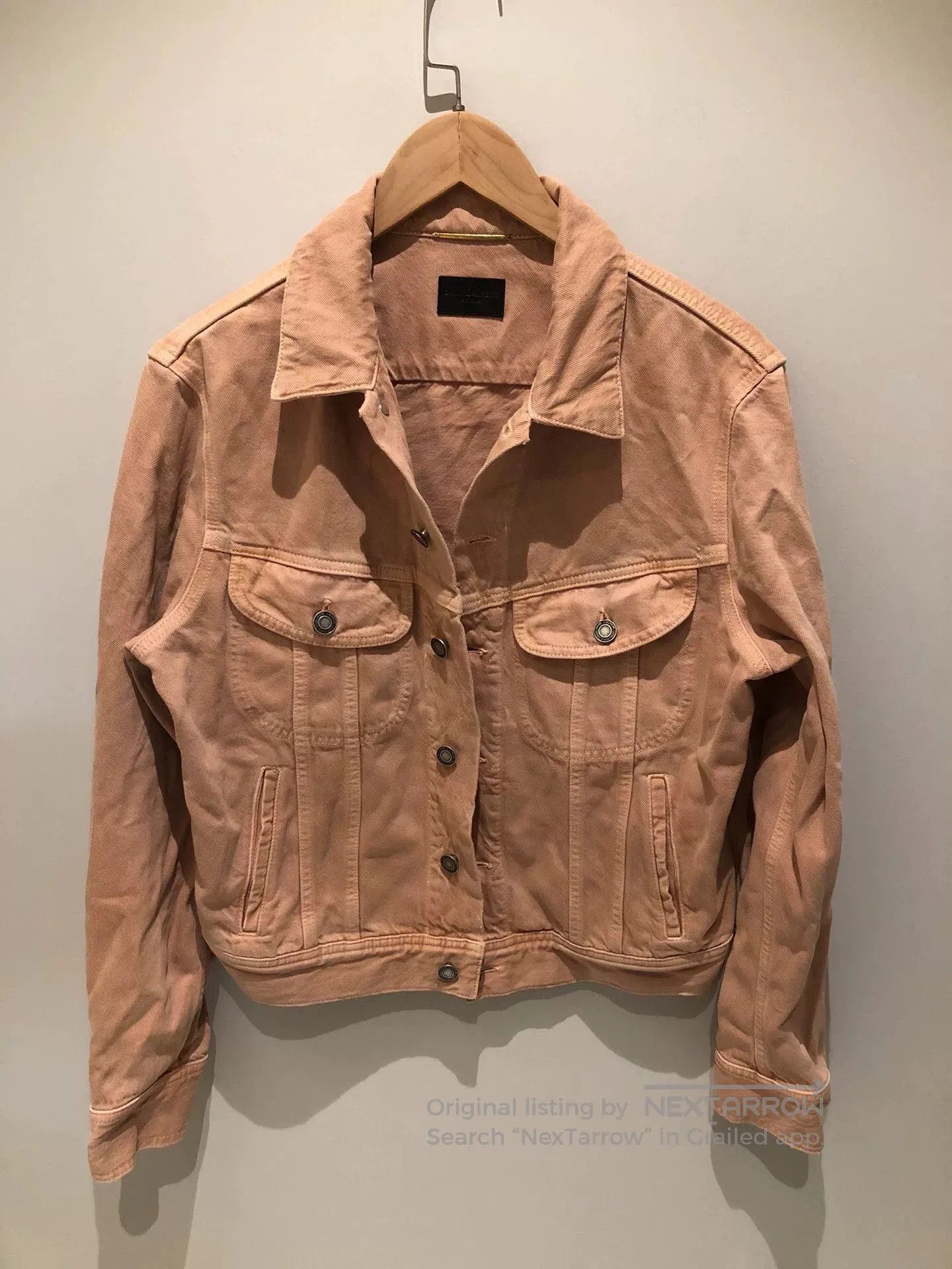 Saint Laurent Paris Saint Laurent Women's Light Pink Denim Jacket. Size XS / US 0-2 / IT 36-38 - 1 Thumbnail