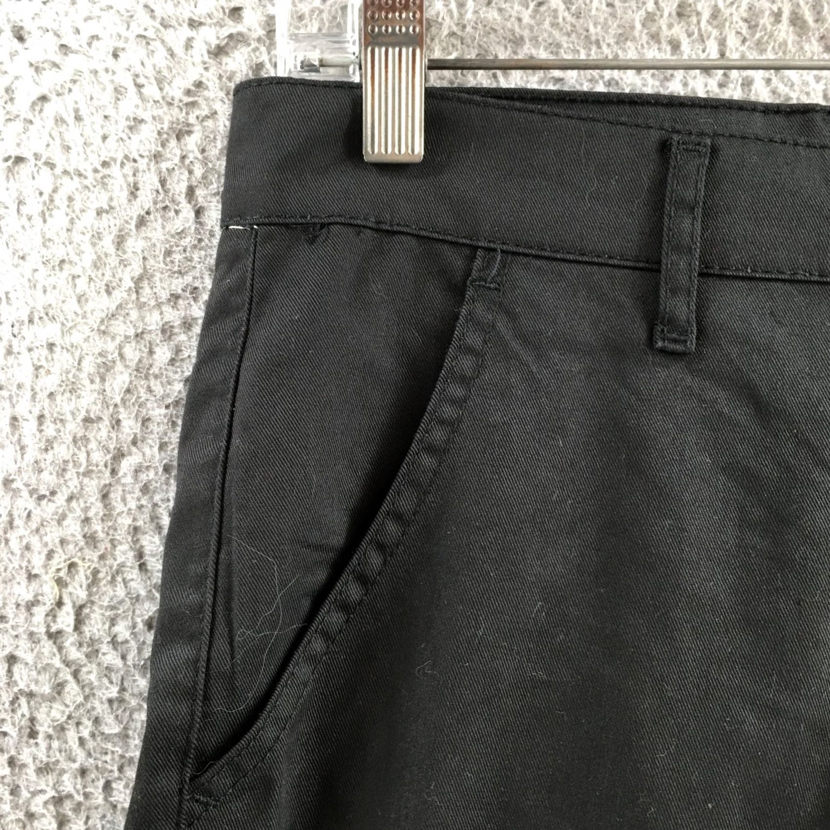 Vintage Le Breve Womens S Black Chino Casual Rolled Hem Regular Fit Shorts Size 28" / US 6 / IT 42 - 2 Thumbnail