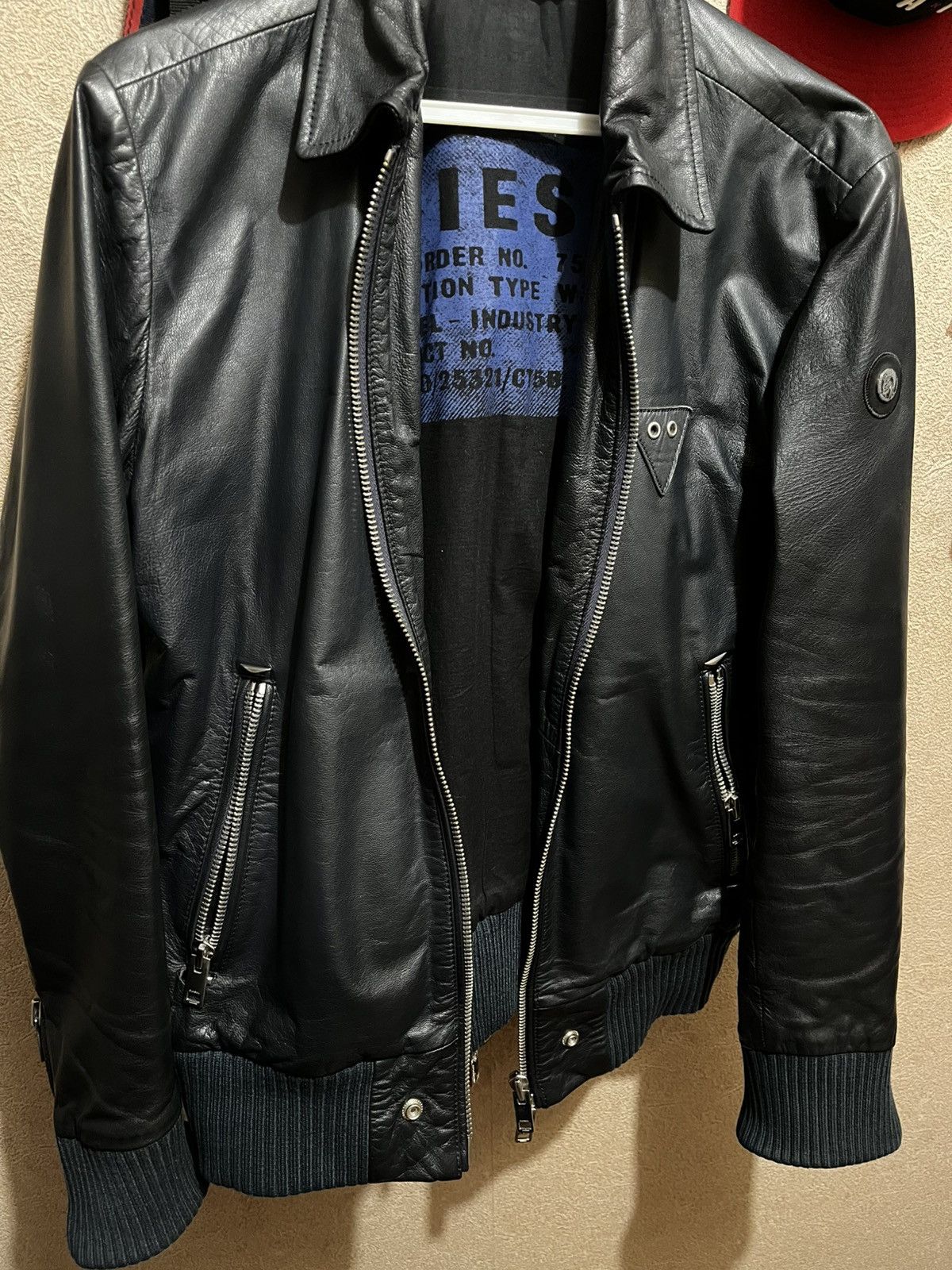 Diesel Black Gold Diesel Black Gold Leather Biker Jacket