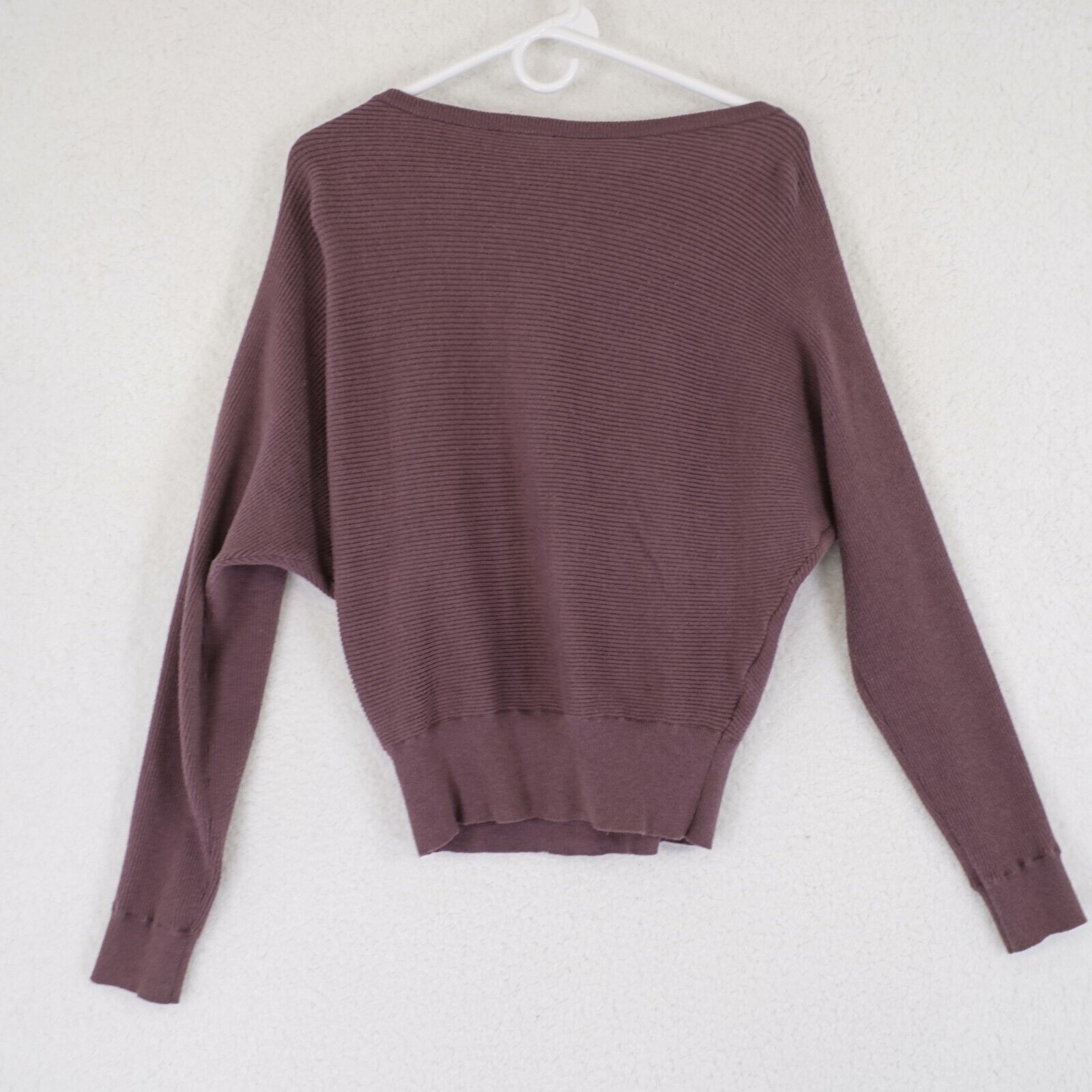 Express Express Small Purple Ribbed Scoop Neck Sweater Rayon Polyest Size S / US 4 / IT 40 - 5 Thumbnail