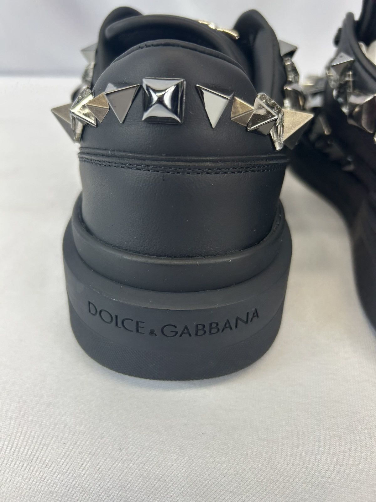 Dolce & Gabbana DOLCE&GABBANA New Roma Calfskin Nappa Sneakers w/ Studs Size US 8 / EU 41 - 8 Thumbnail