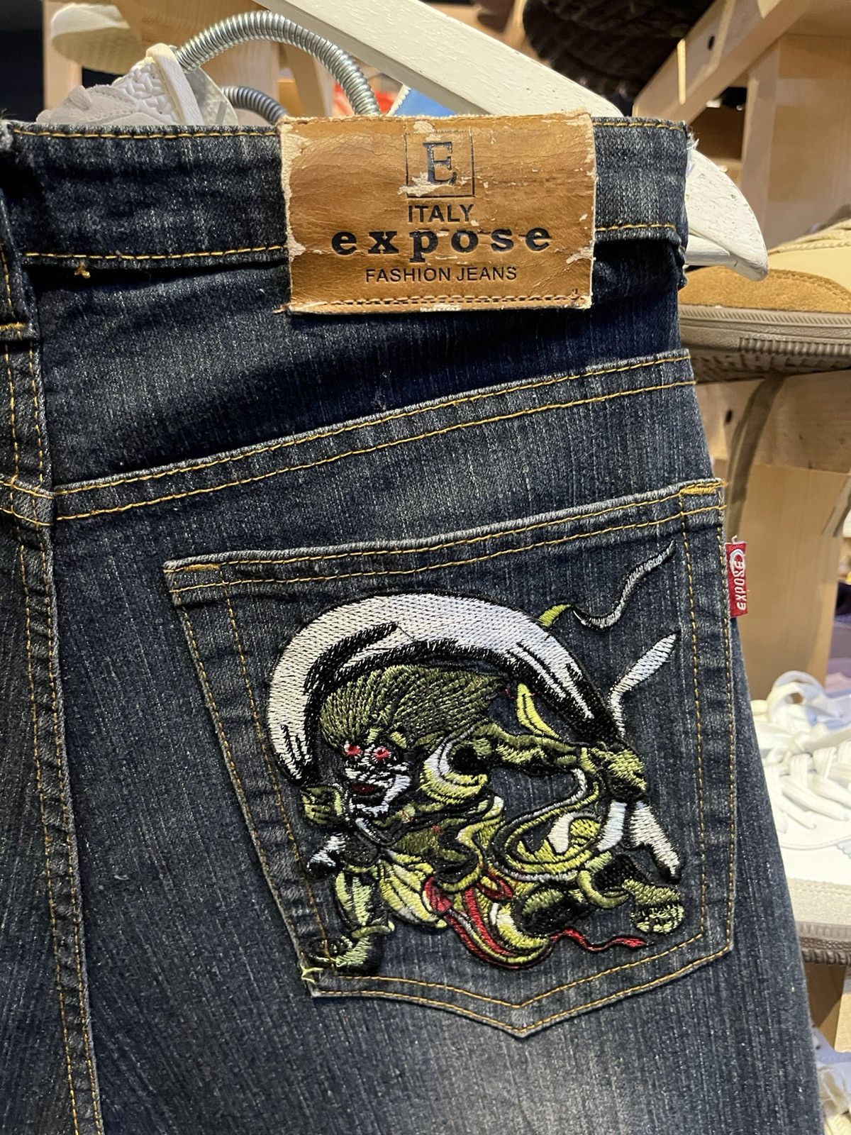 Japanese Brand Italy Expose Fashion Jeans Size US 35 - 2 Thumbnail