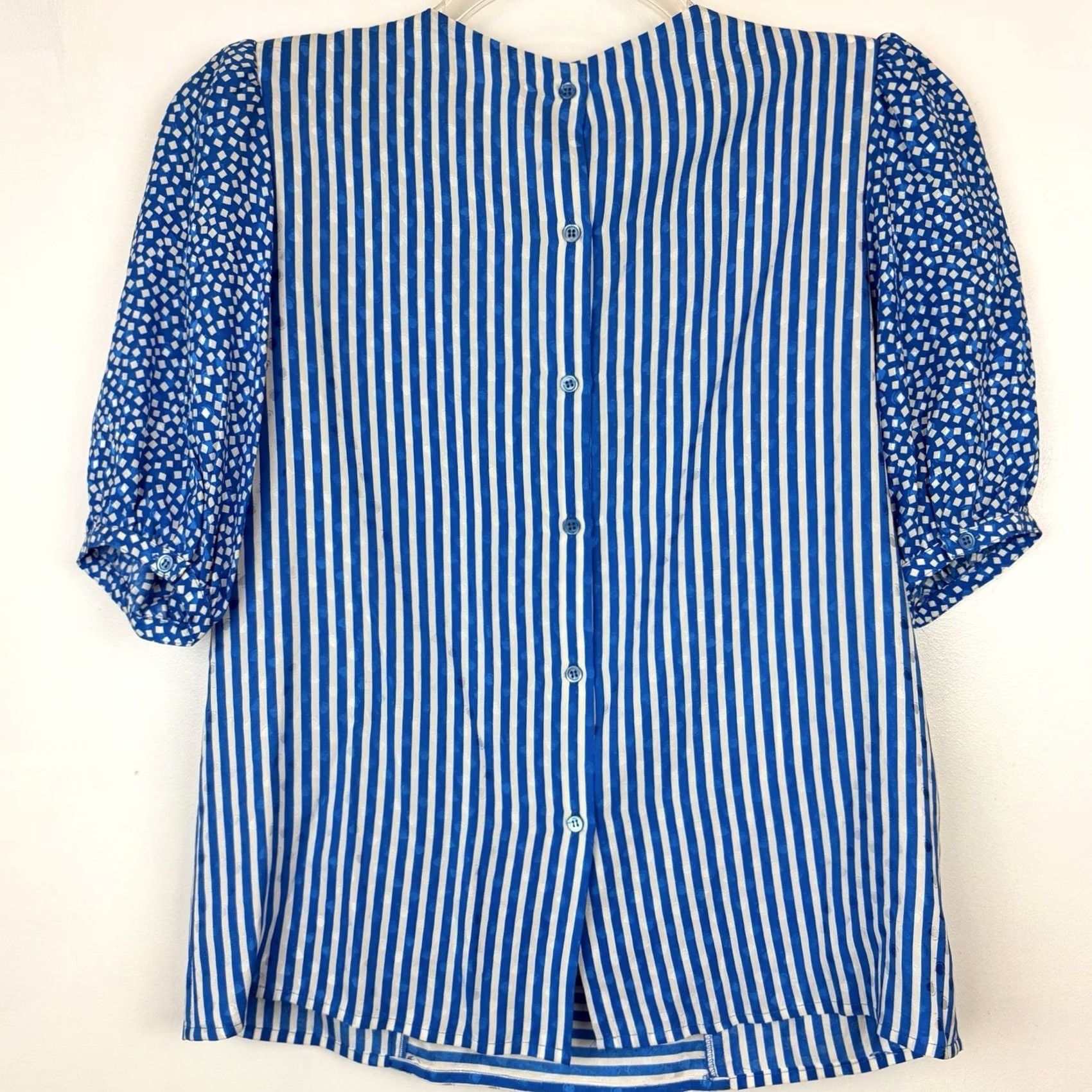 Vintage VINTAGE Argenti Silk Set Skirt Blouse 2 Piece Womens 12 Blue 100% Silk Career Set Read Size XL / US 12-14 / IT 48-50 - 4 Thumbnail