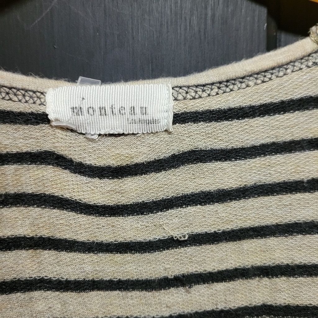 Montagut Monteri, casual shirt. Beige with black stripes.,guc, M Size L / US 10 / IT 46 - 2 Thumbnail