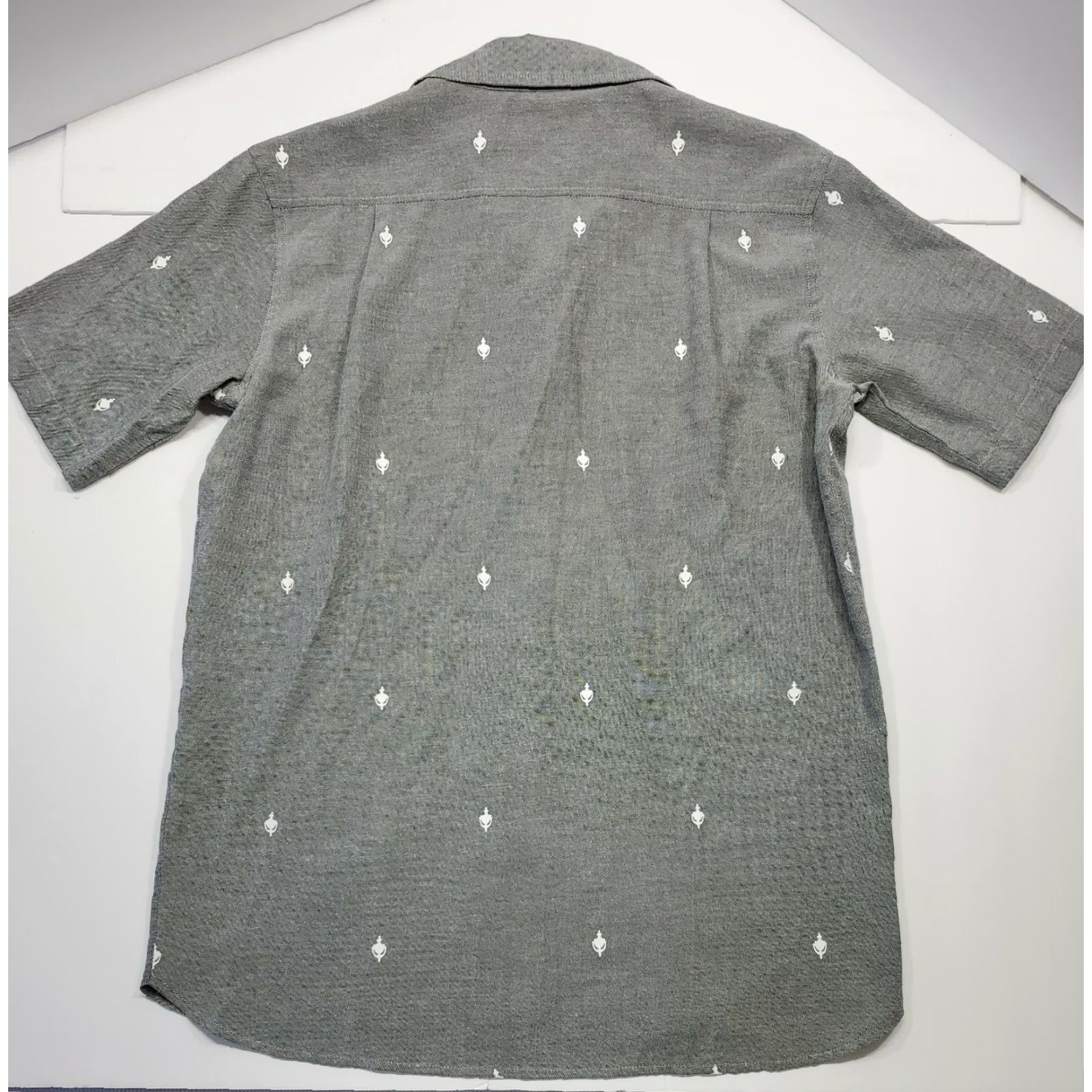 Vintage RARE Hotel 1171 Button-Down Shirt Adult M Gray Mint EUC Casual KnIT Cotton Blend Solid Short Sleeve Logo Pockets Men Size US M / EU 48-50 / 2 - 3 Thumbnail