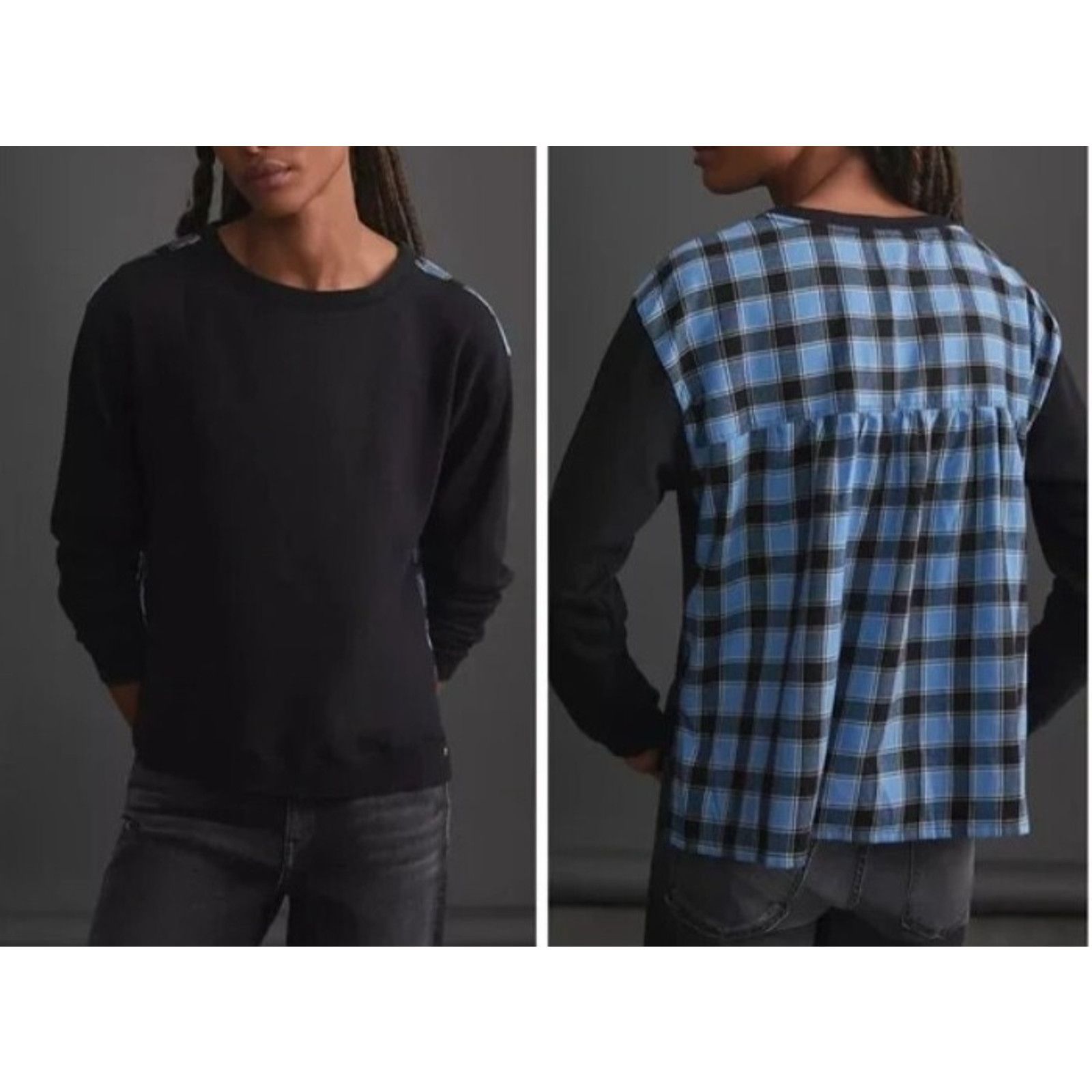 & Other Stories Anthropologie Pilcro Black/Blue Sweatshirt Size M A003304 Size M / US 6-8 / IT 42-44 - 1 Thumbnail