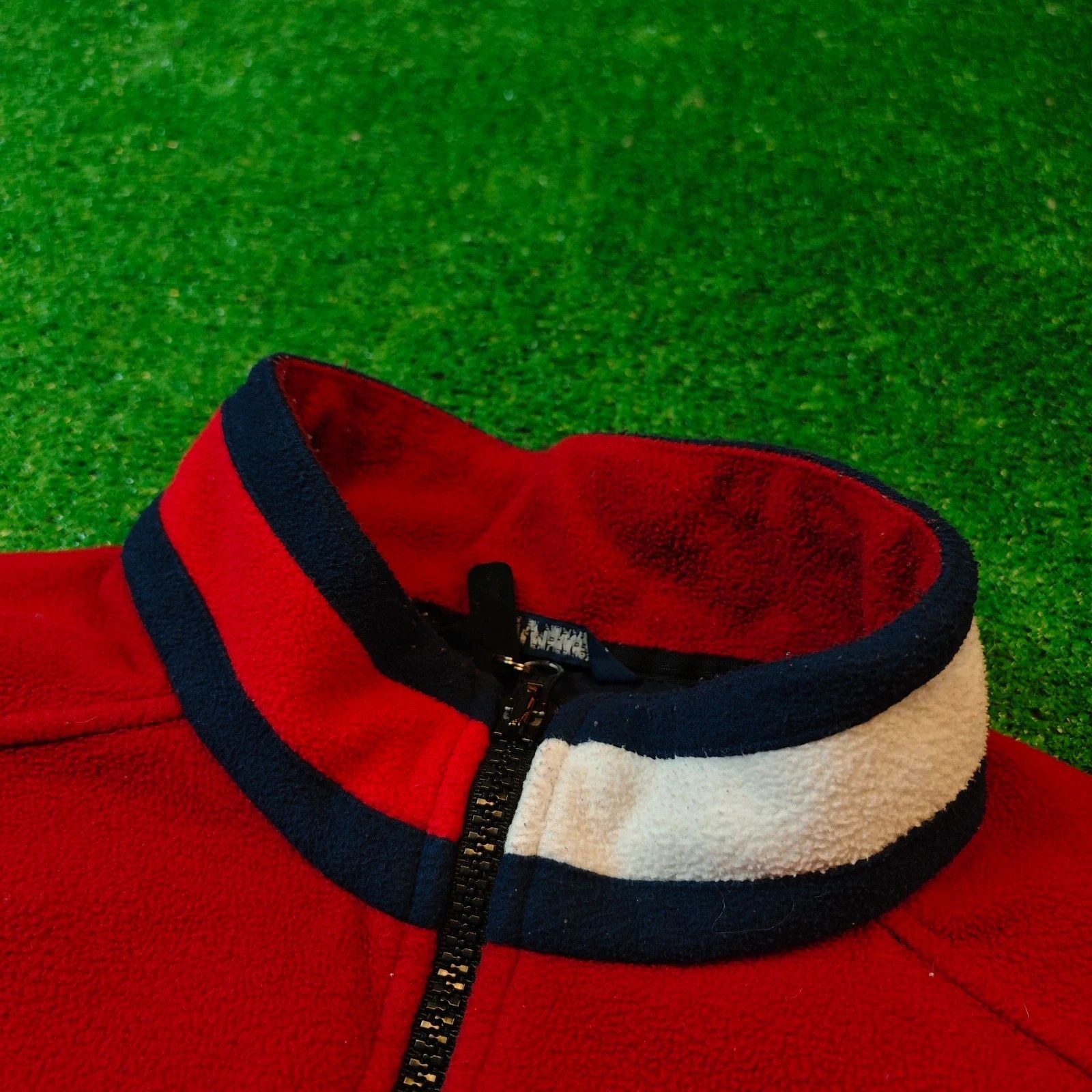 Tommy Hilfiger Vintage Tommy Hilfiger Sherpa Fleece Mens XL Red full zip Size US XL / EU 56 / 4 - 5 Thumbnail