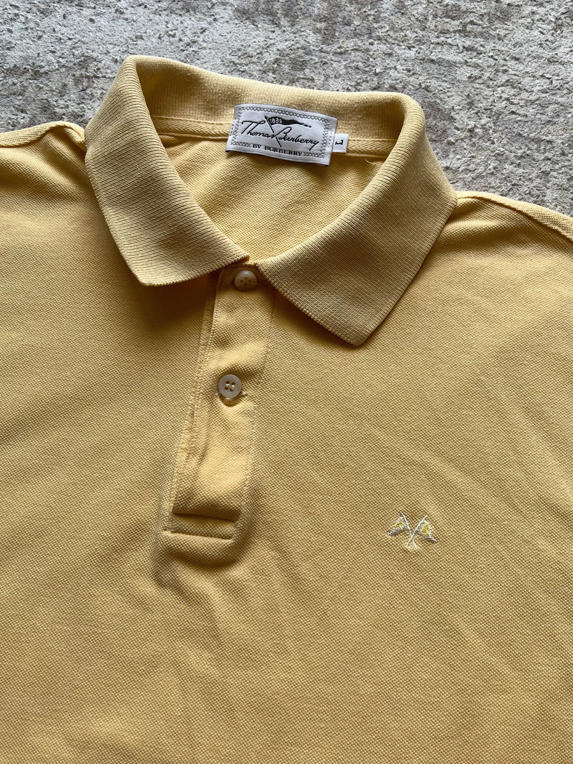Burberry Thomas Burberry Sz L Polo Shirt Yellow Size US L / EU 52-54 / 3 - 5 Thumbnail