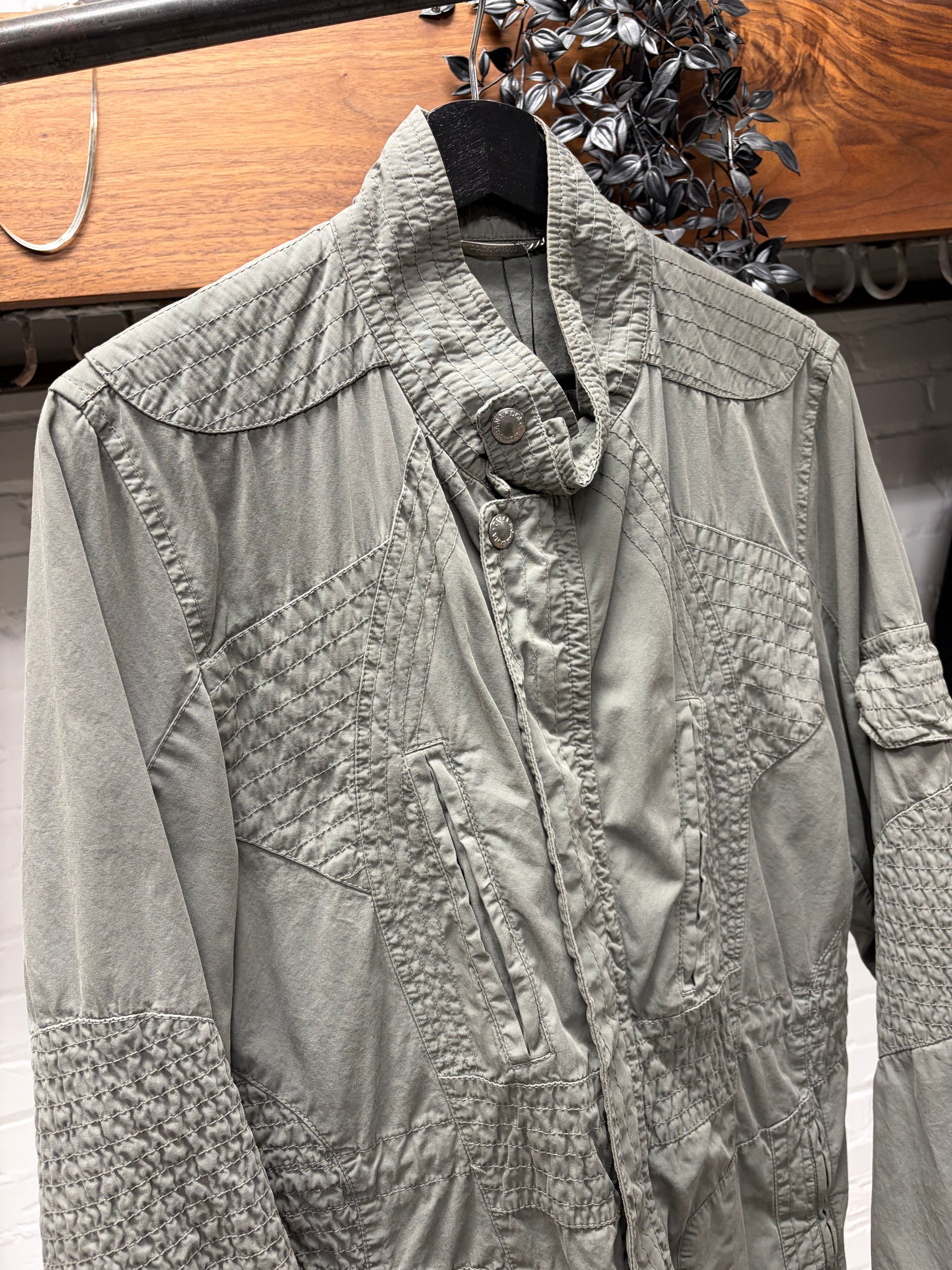 Dolce & Gabbana 2000s Dolce & Gabbana Faded Grey Military Flight Jacket Size US L / EU 52-54 / 3 - 2 Thumbnail