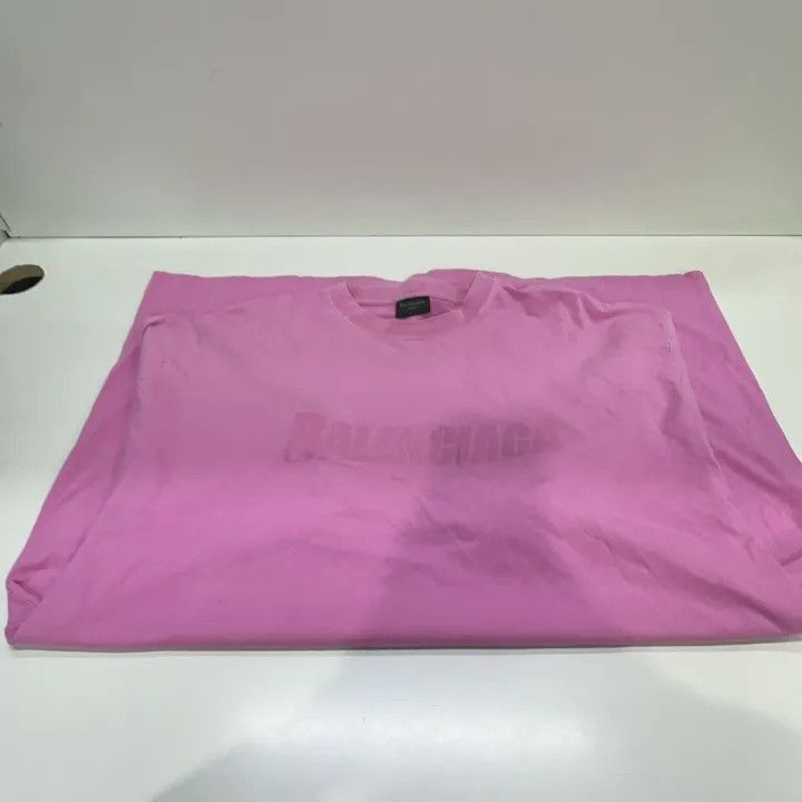 Balenciaga Balenciaga Balenciaga Vintage Logo Distressed TShirt Pink Size US M / EU 48-50 / 2 - 6 Thumbnail