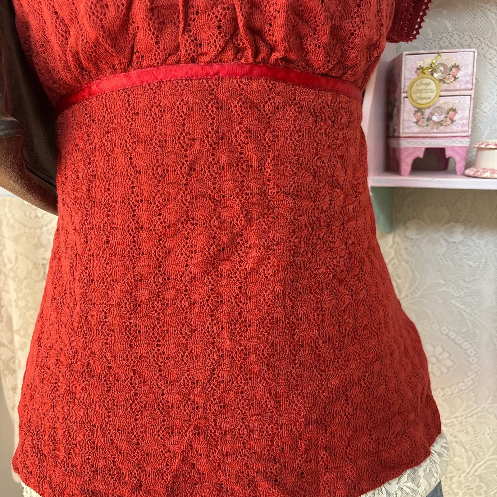 Other y2k red crochet self esteem tie back top Size XL / US 12-14 / IT 48-50 - 5 Thumbnail